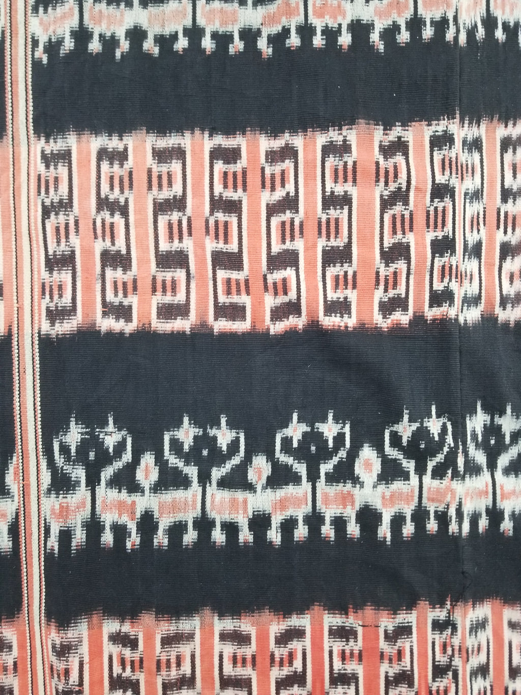 Antique Traditional Handwoven Indonesian Sumba Ikat Tapestry 225x99cm