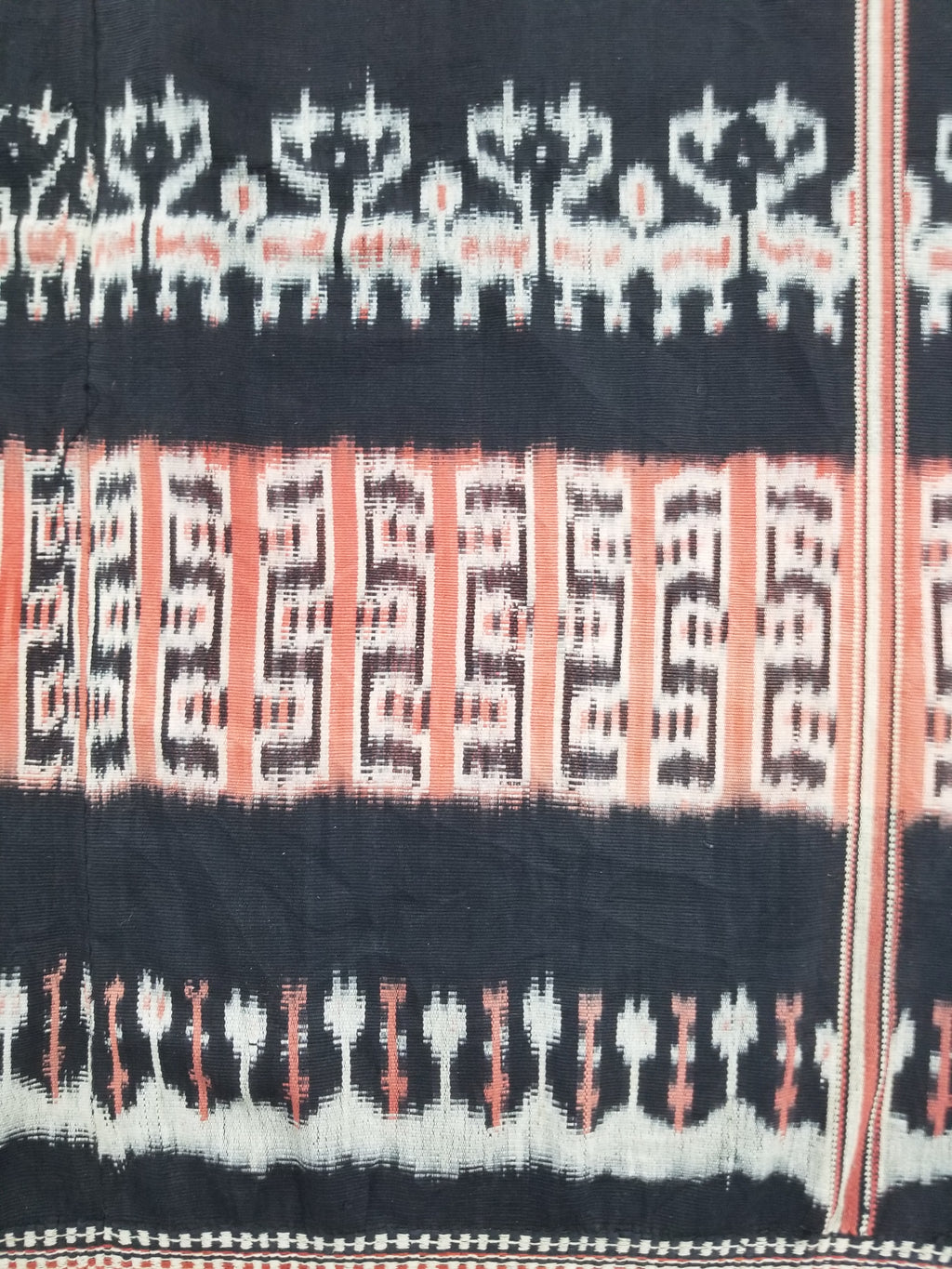 Antique Traditional Handwoven Indonesian Sumba Ikat Tapestry 225x99cm