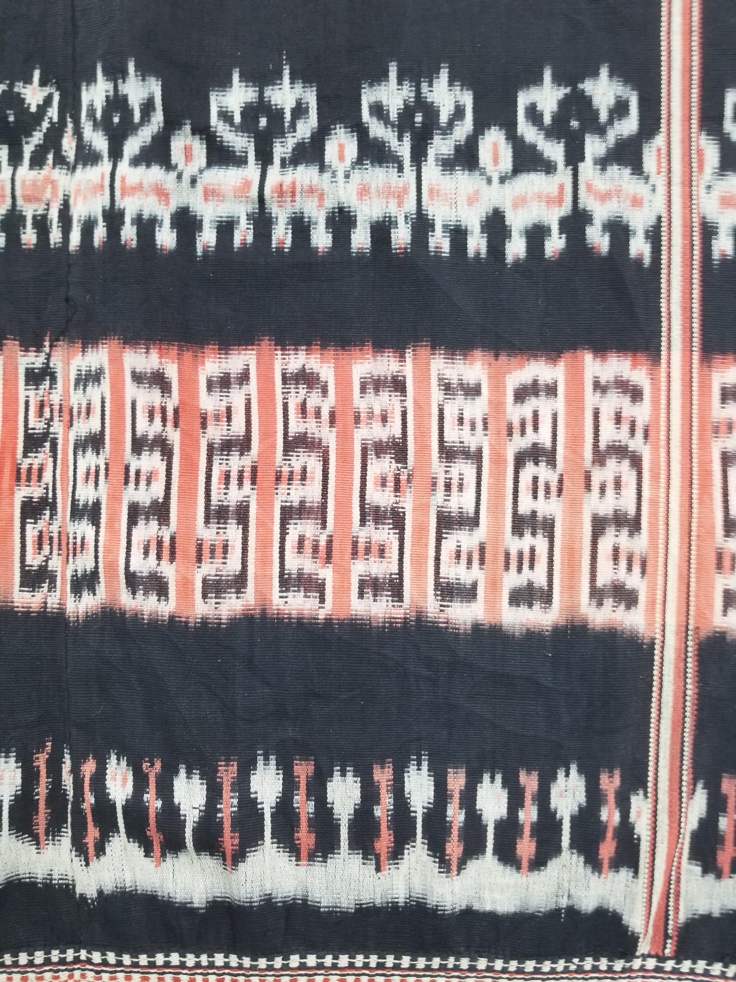 Antique Traditional Handwoven Indonesian Sumba Ikat Tapestry 225x99cm