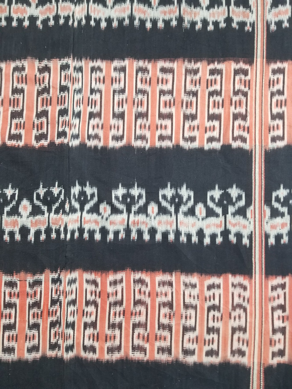 Antique Traditional Handwoven Indonesian Sumba Ikat Tapestry 225x99cm