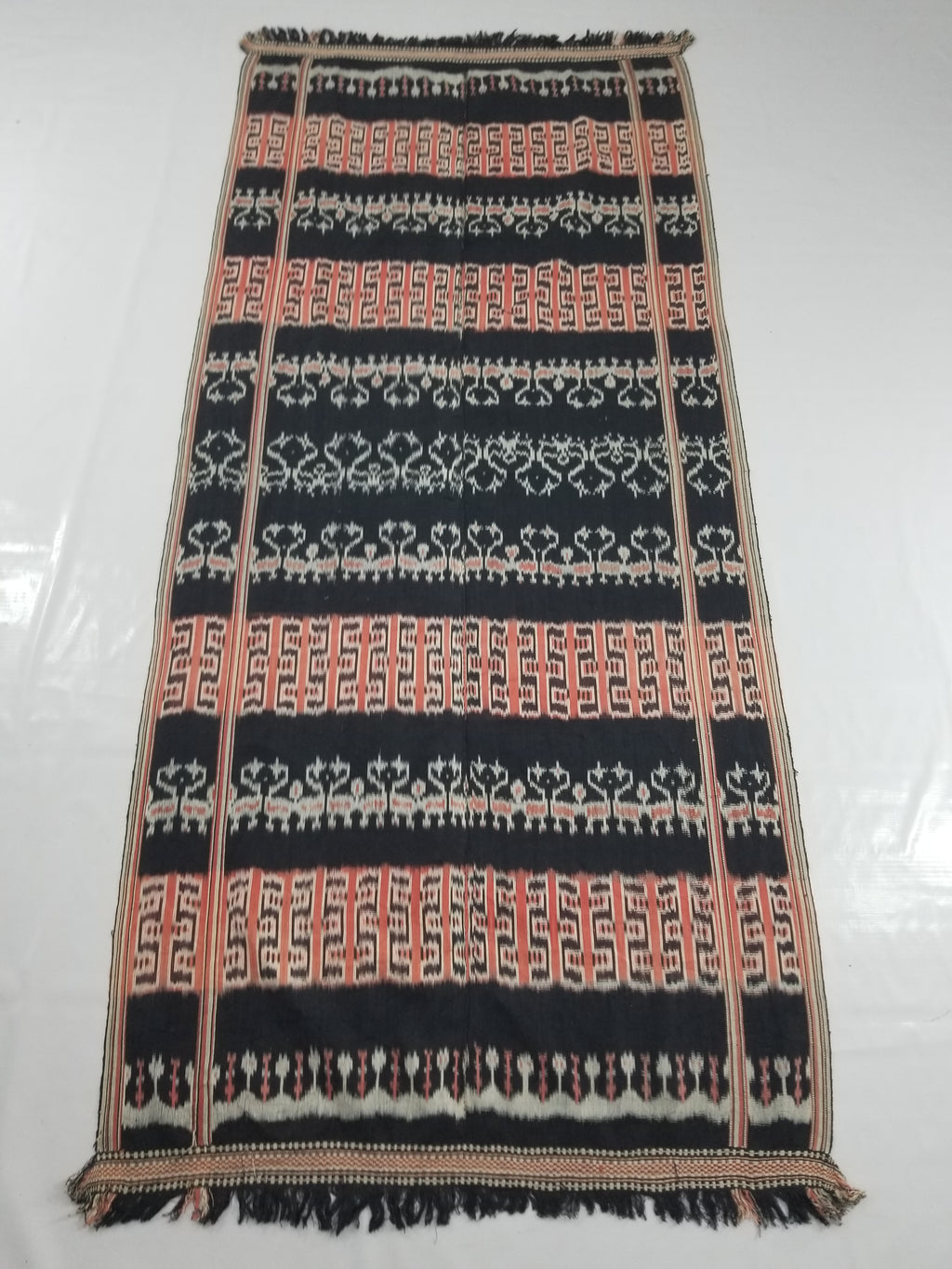 Antique Traditional Handwoven Indonesian Sumba Ikat Tapestry 225x99cm