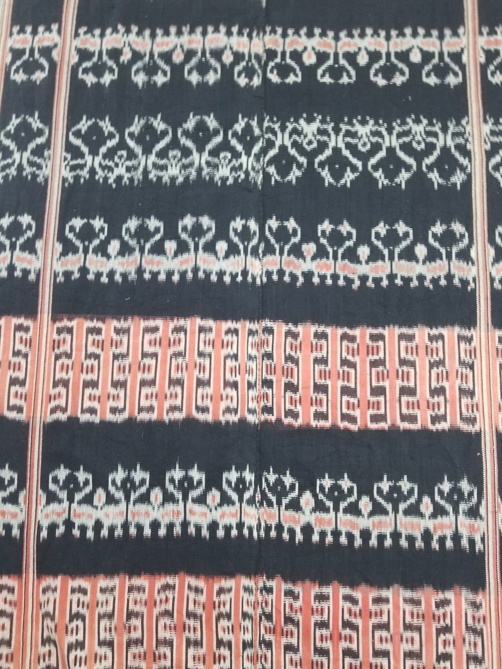 Antique Traditional Handwoven Indonesian Sumba Ikat Tapestry 225x99cm
