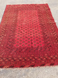 Antique Traditional Handmade Turkoman Ersari Wool Multicolor Rug 284x203cm