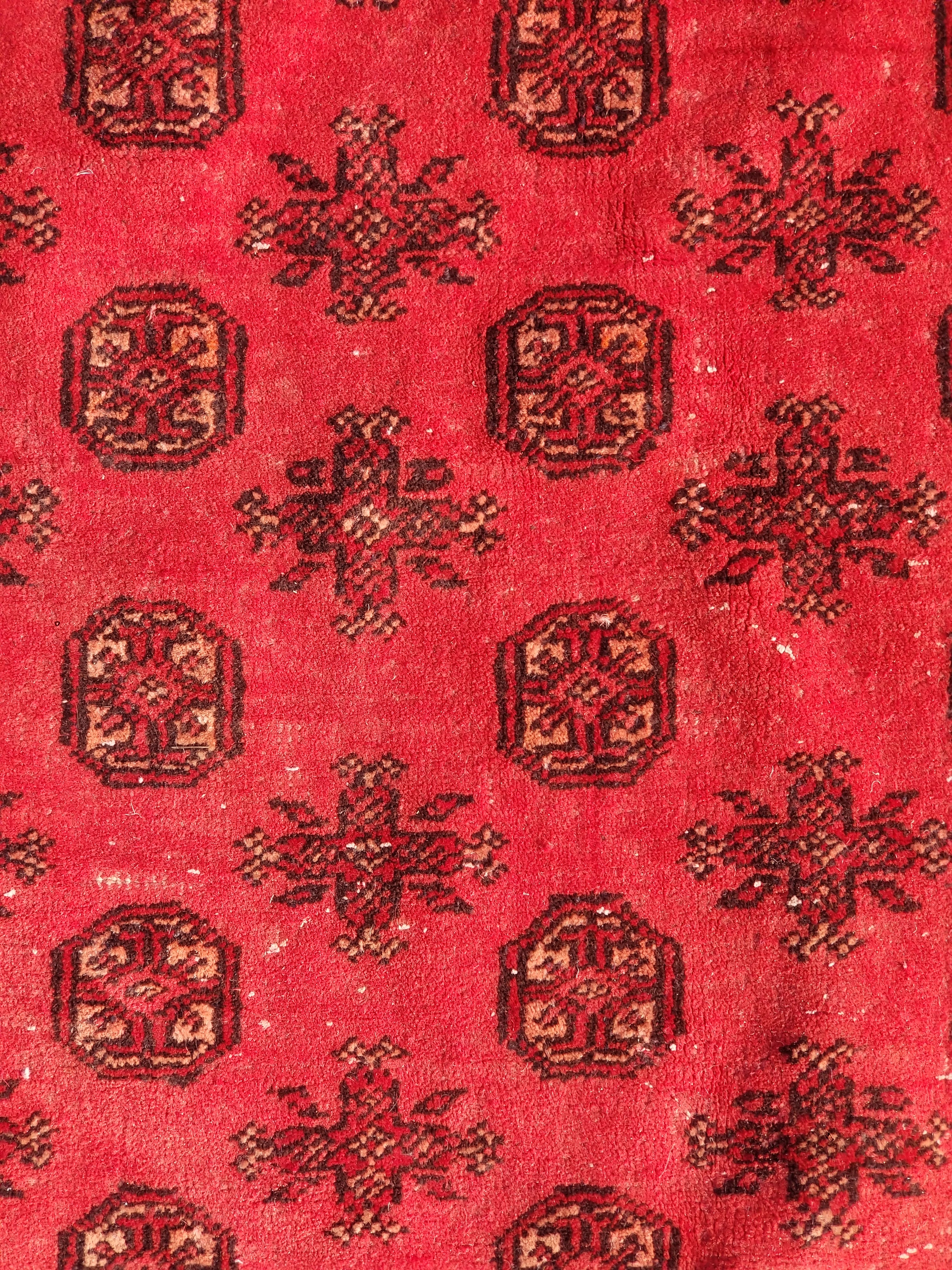 Antique Traditional Handmade Turkoman Ersari Wool Multicolor Rug 284x203cm