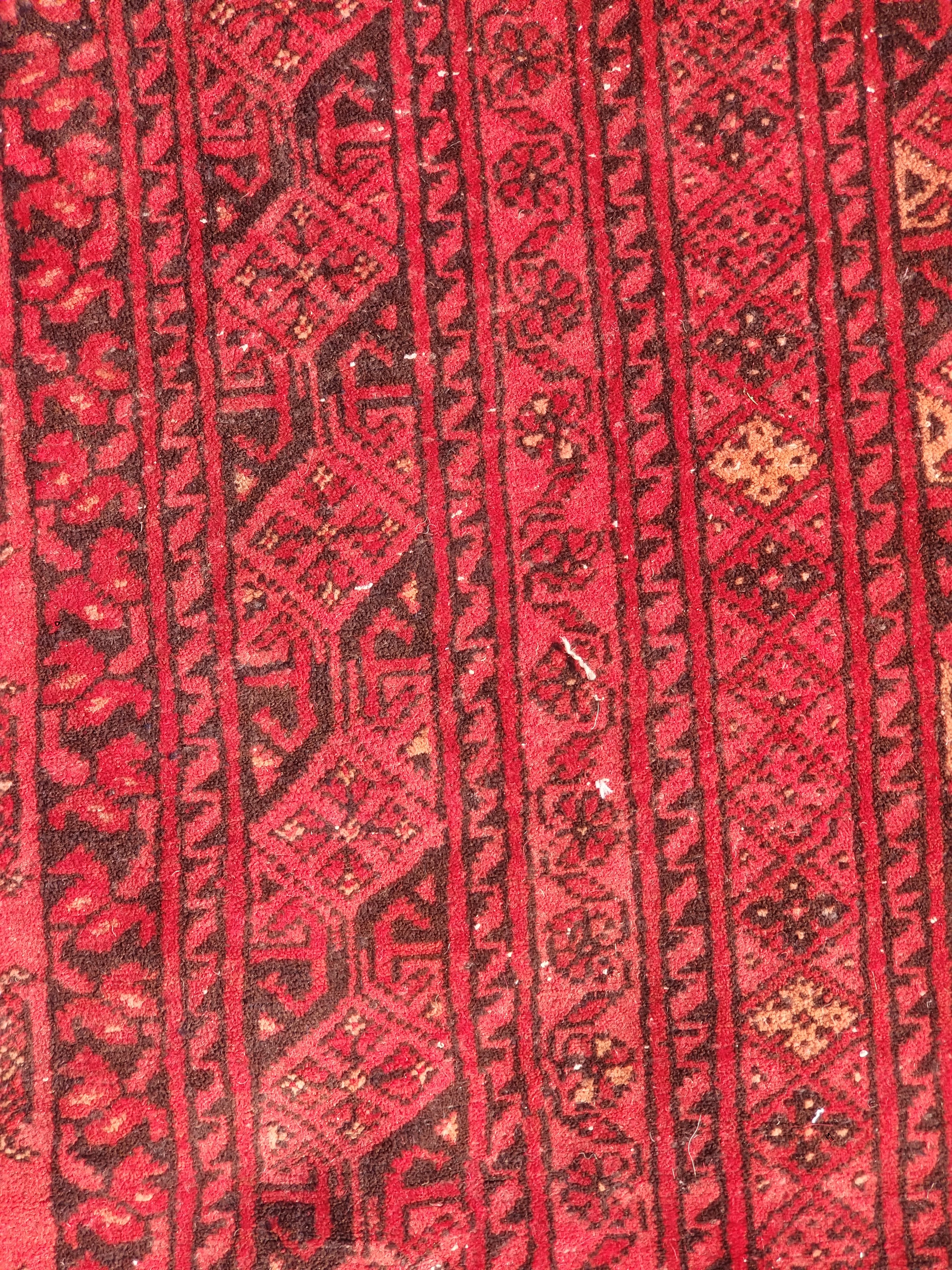 Antique Traditional Handmade Turkoman Ersari Wool Multicolor Rug 284x203cm