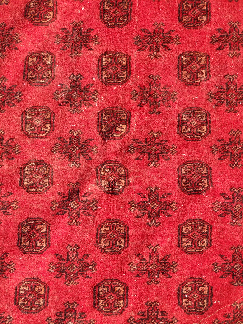 Antique Traditional Handmade Turkoman Ersari Wool Multicolor Rug 284x203cm