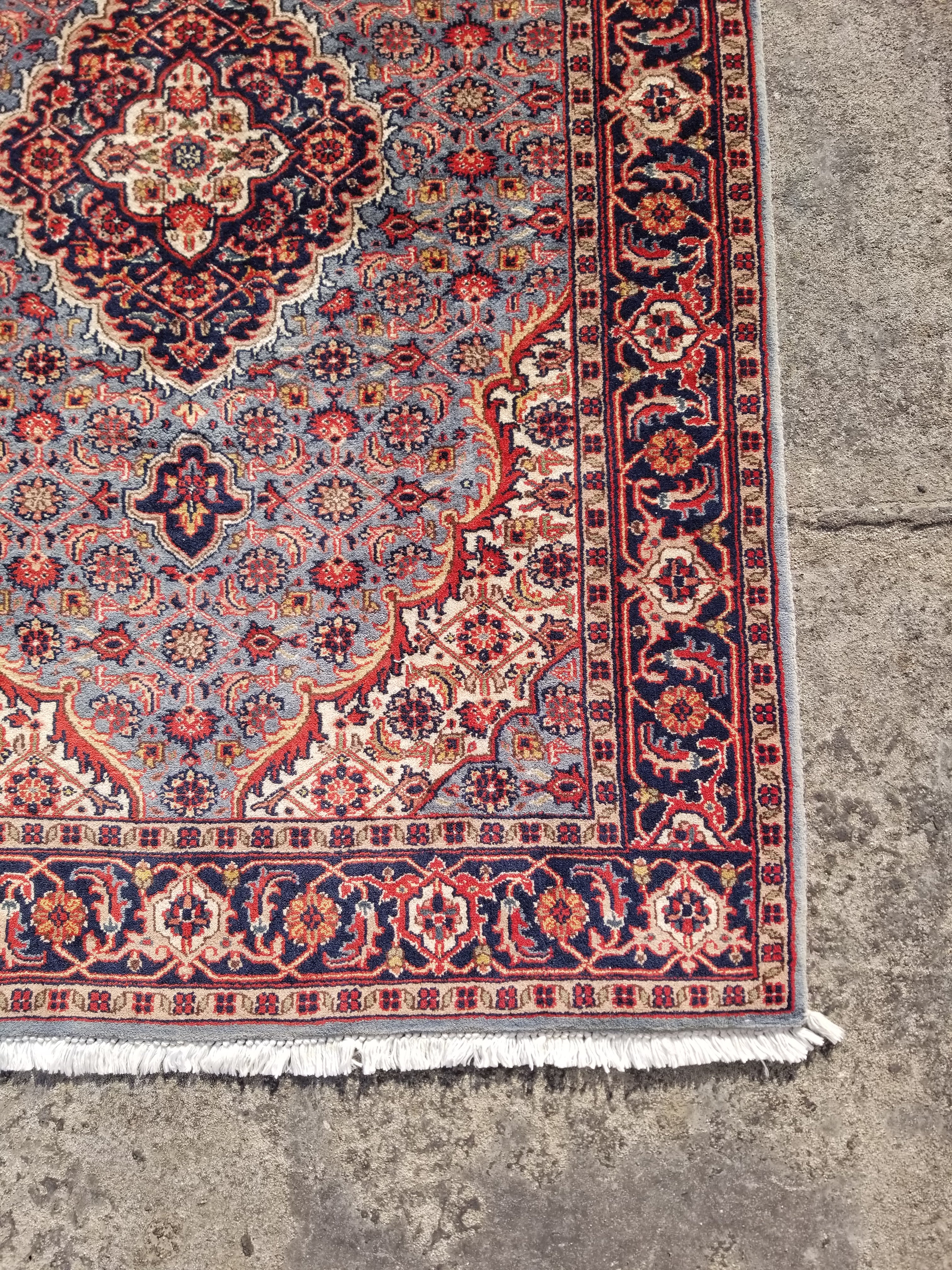 Vintage Traditional Handmade Birjand Style Wool Multicolor Runner Rug 335x104cm