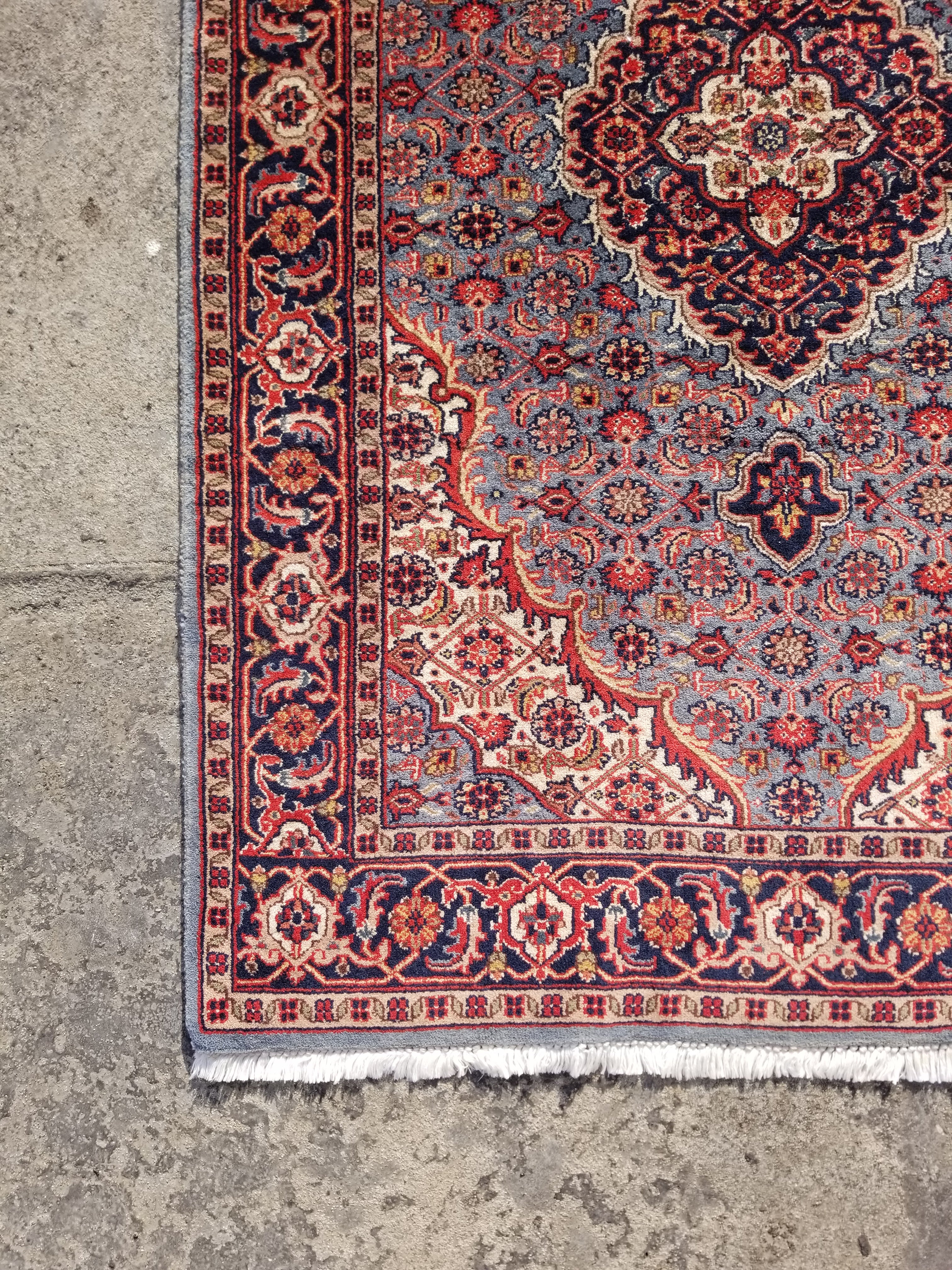 Vintage Traditional Handmade Birjand Style Wool Multicolor Runner Rug 335x104cm