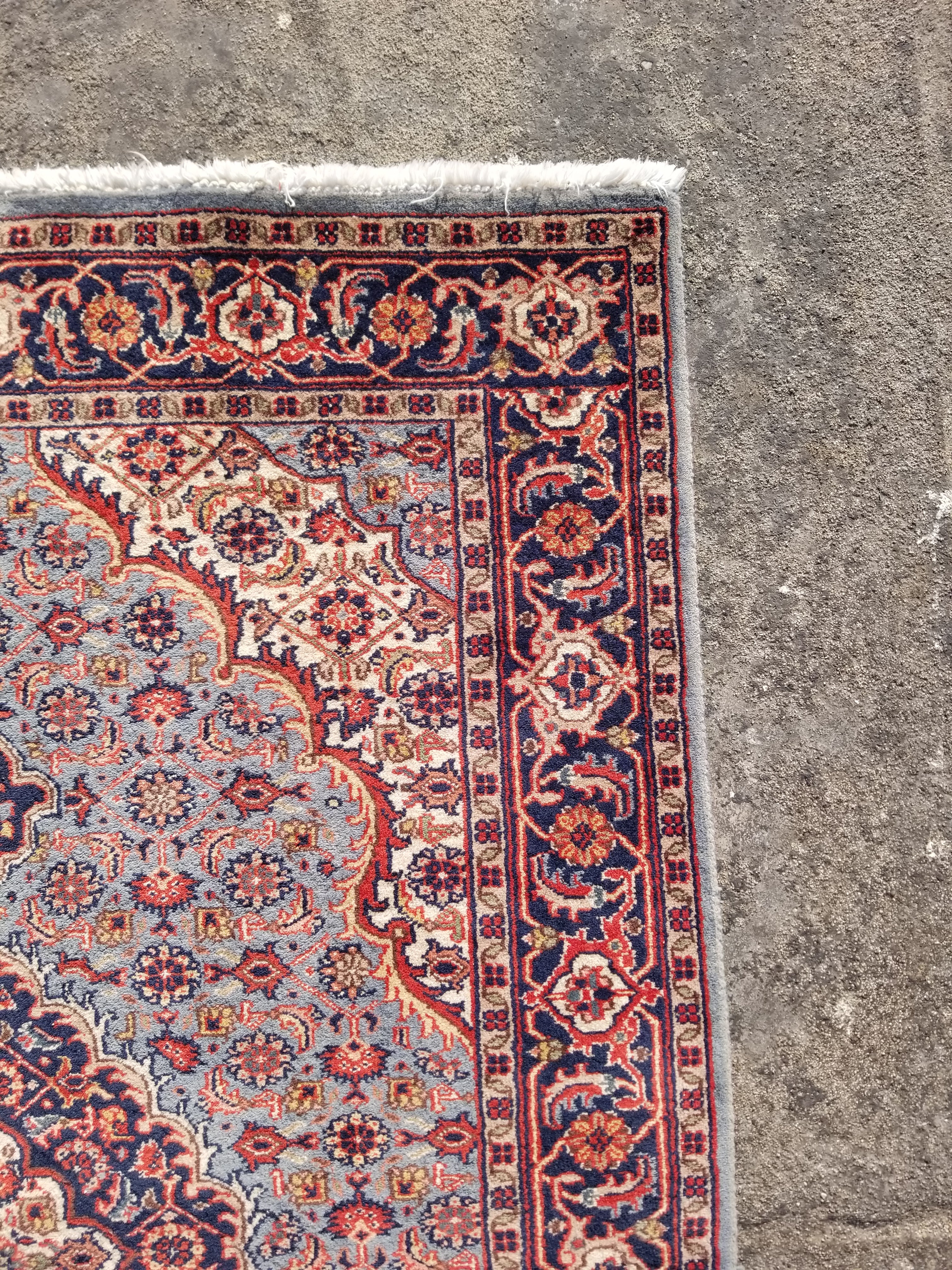Vintage Traditional Handmade Birjand Style Wool Multicolor Runner Rug 335x104cm