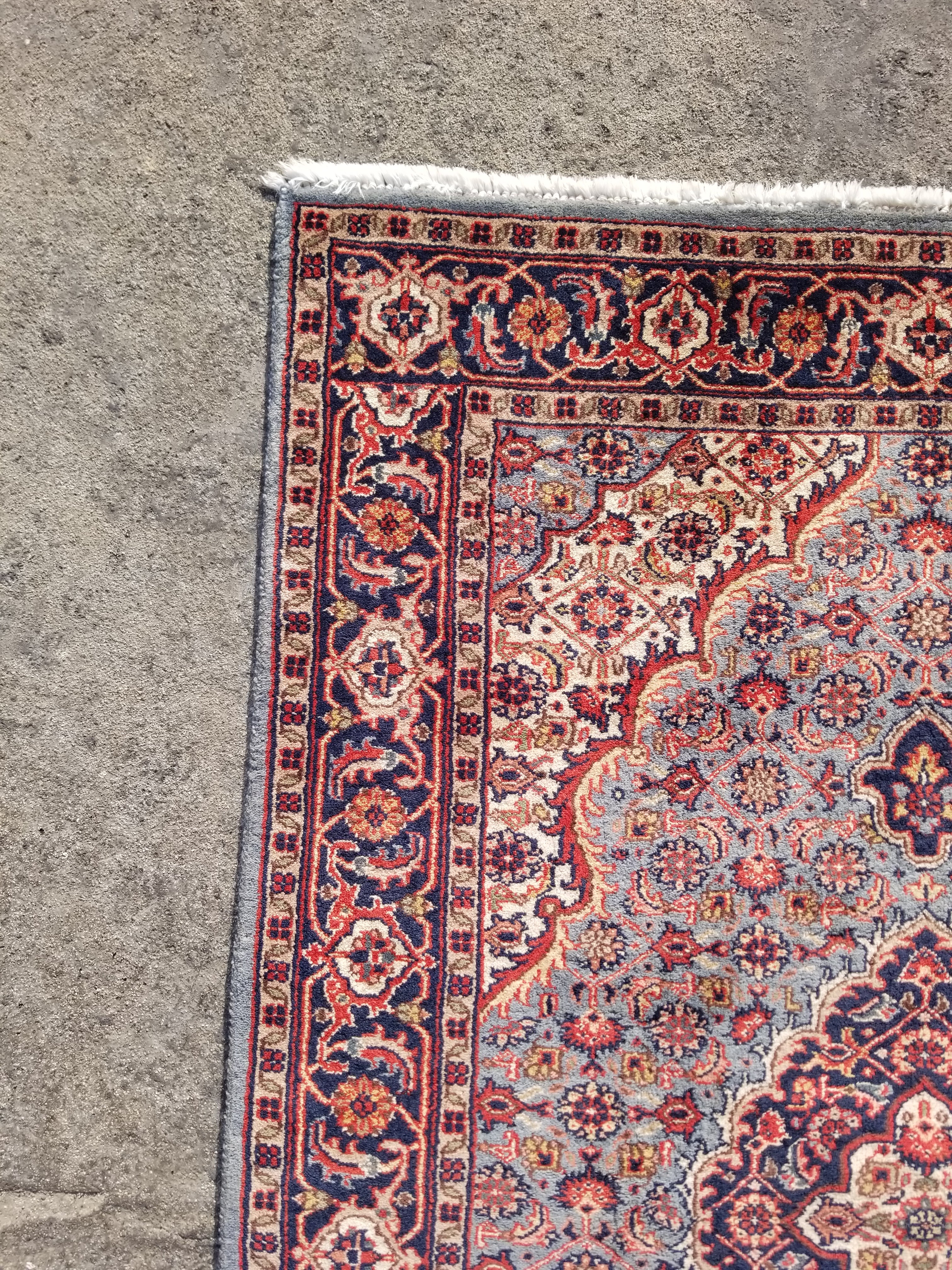 Vintage Traditional Handmade Birjand Style Wool Multicolor Runner Rug 335x104cm