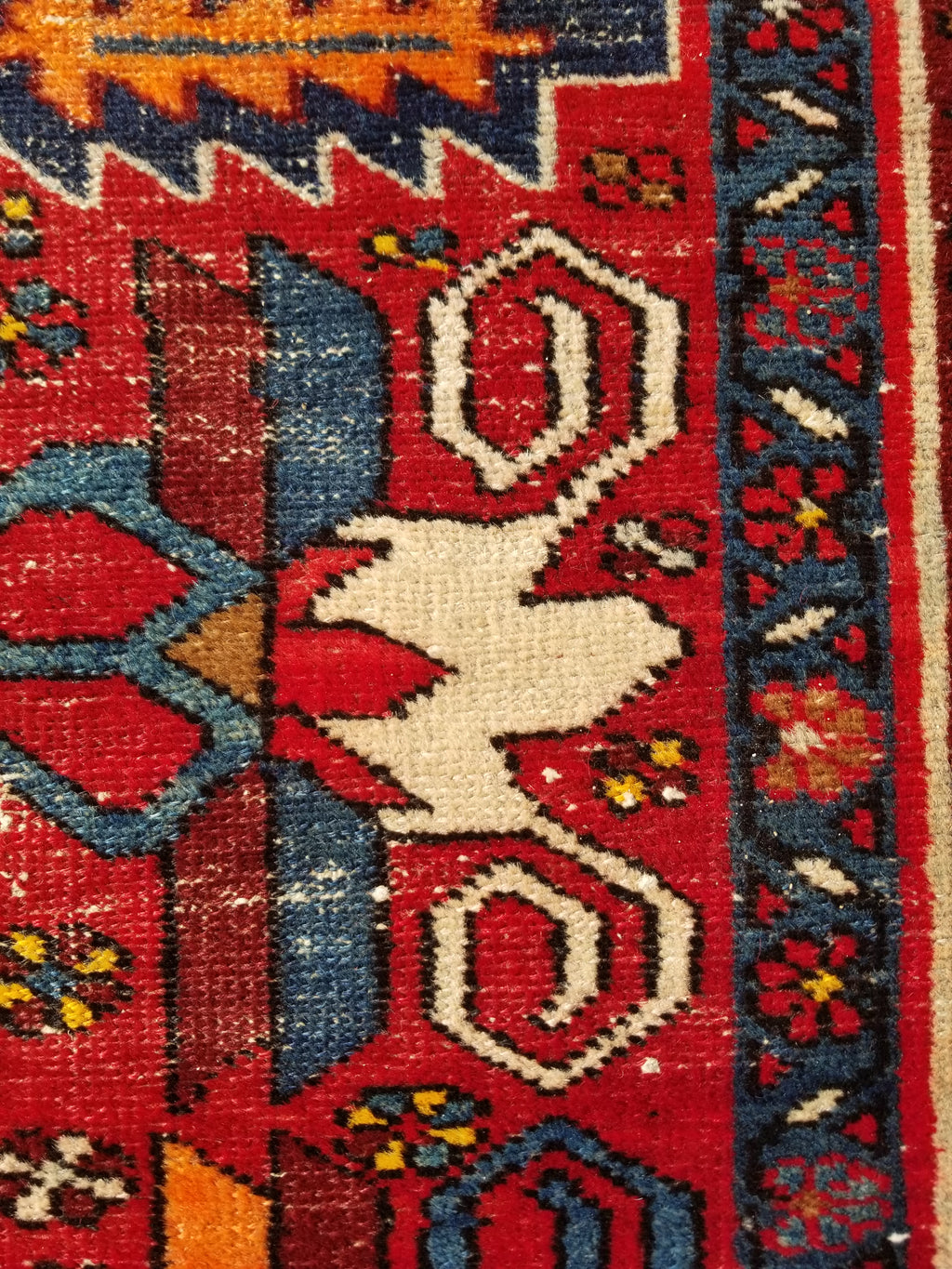 Distressed Vintage Traditional Handmade Karajeh Style Wool Runner Rug 360x91cm