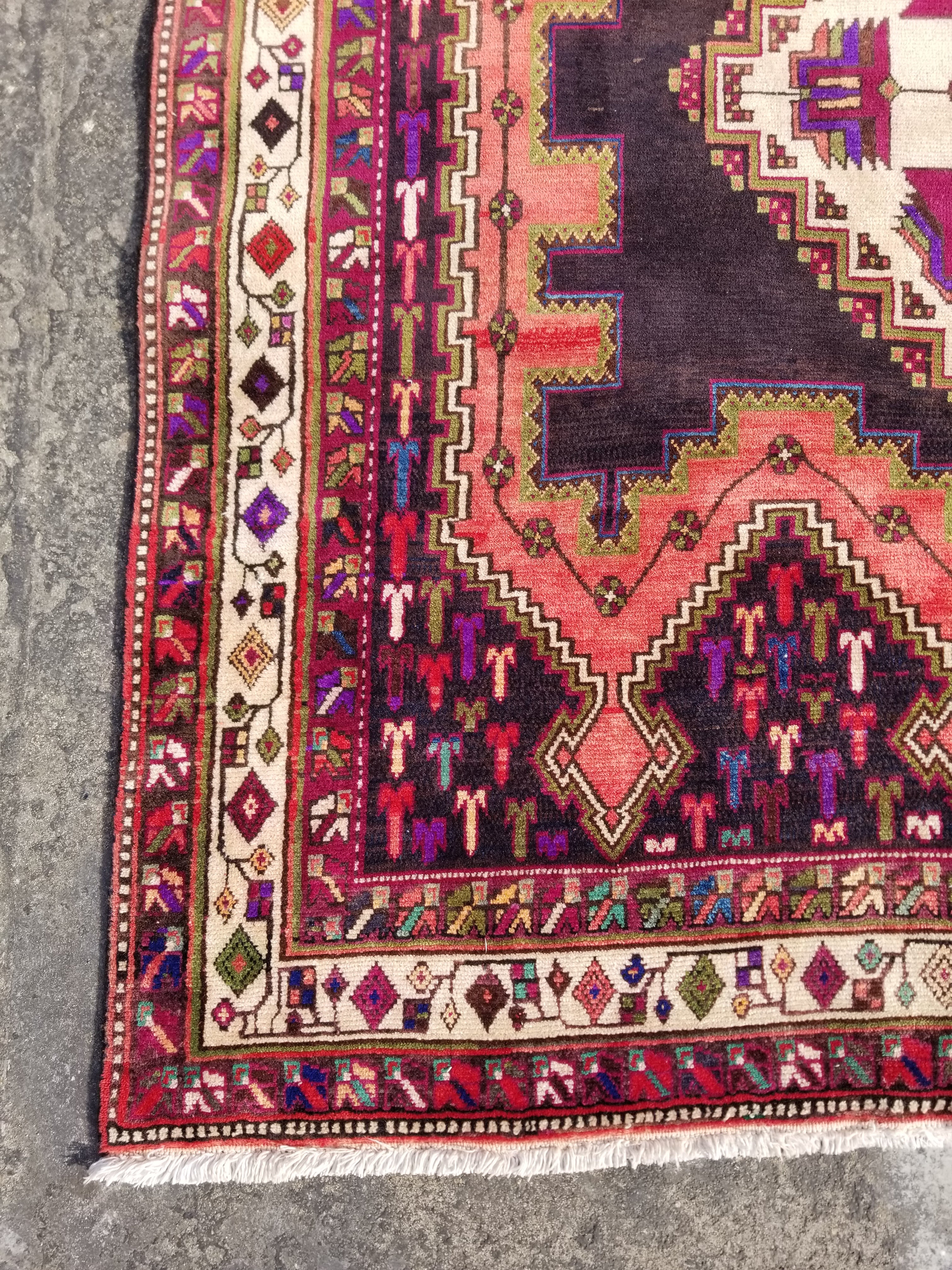 Vintage Traditional Handmade Moroccan Boujad Wool Multicolor Rug 254x170cm