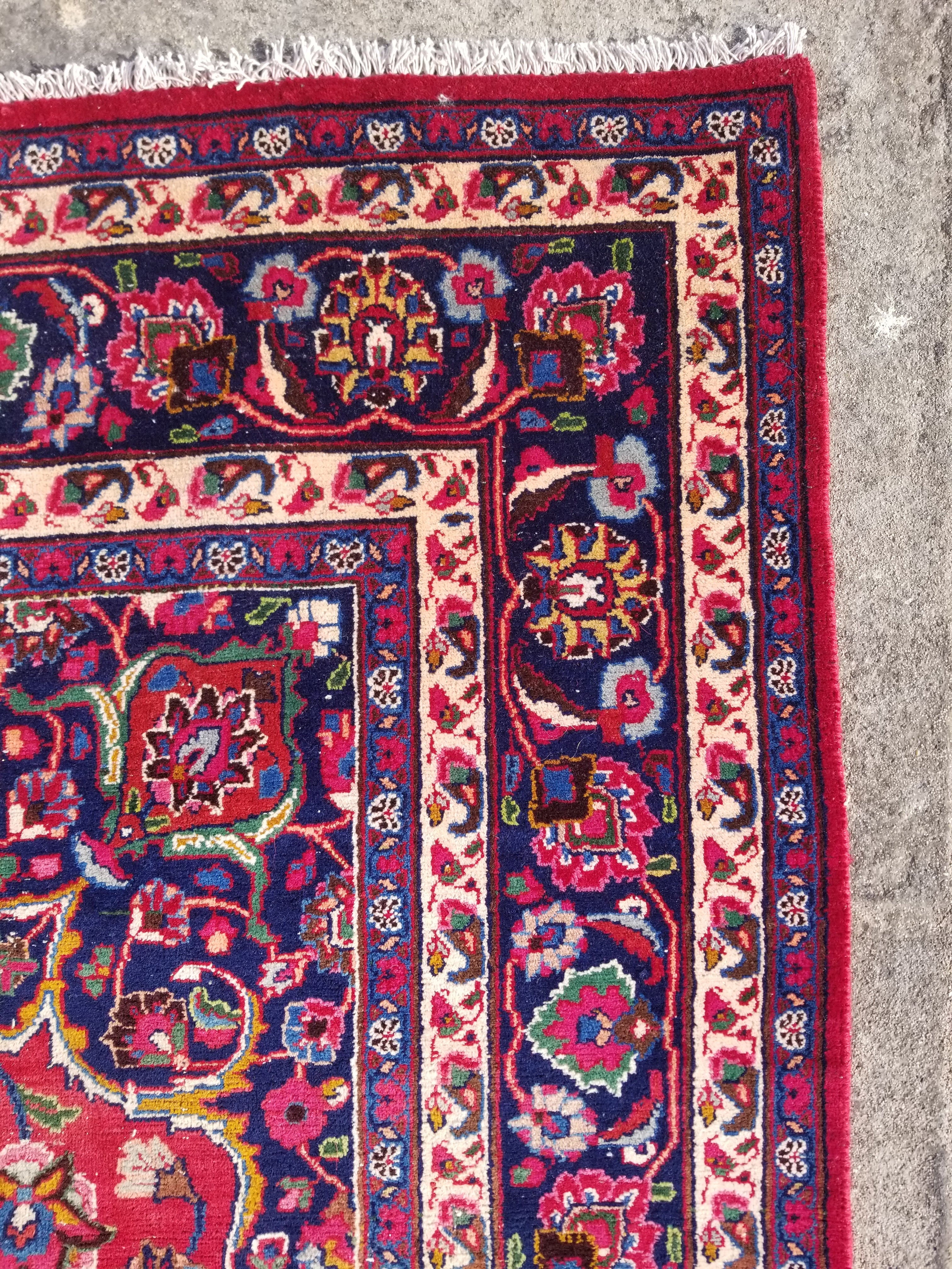 Vintage Traditional Handmade Oriental Wool Multicolor Rug 297x198cm