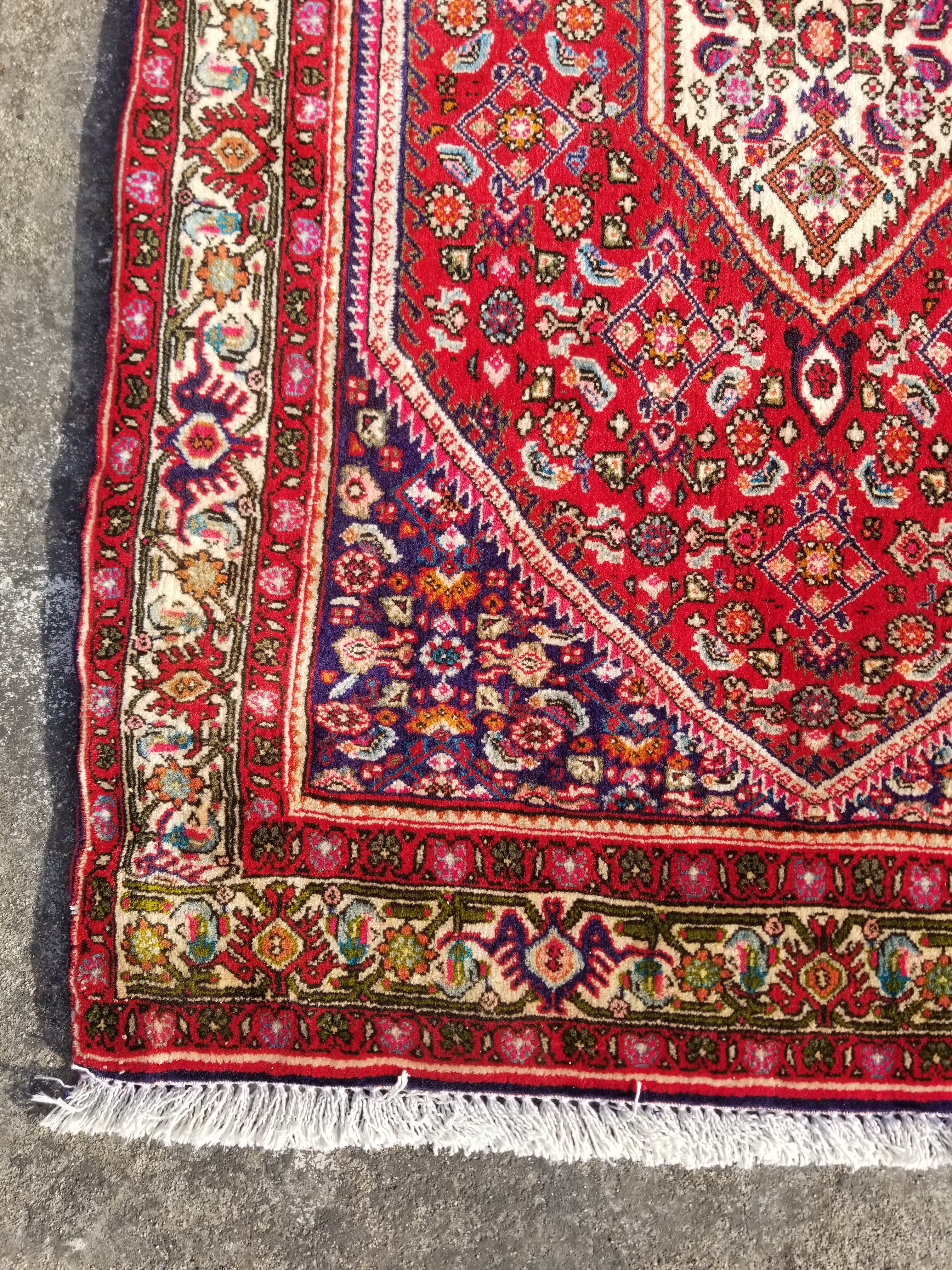 Vintage Traditional Handmade Oriental Wool Multicolor Rug 121x78cm