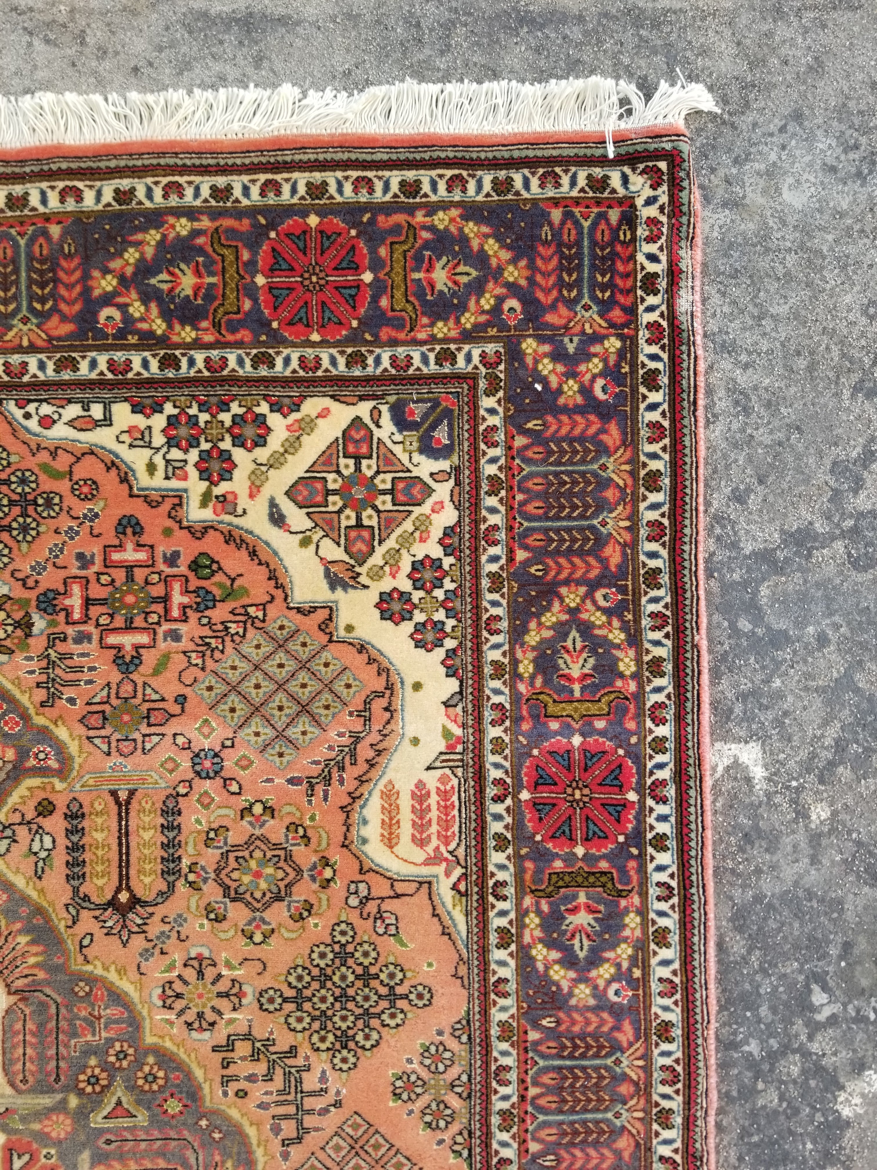 Vintage Traditional Handmade Oriental Wool Multicolor Rug 144x101cm