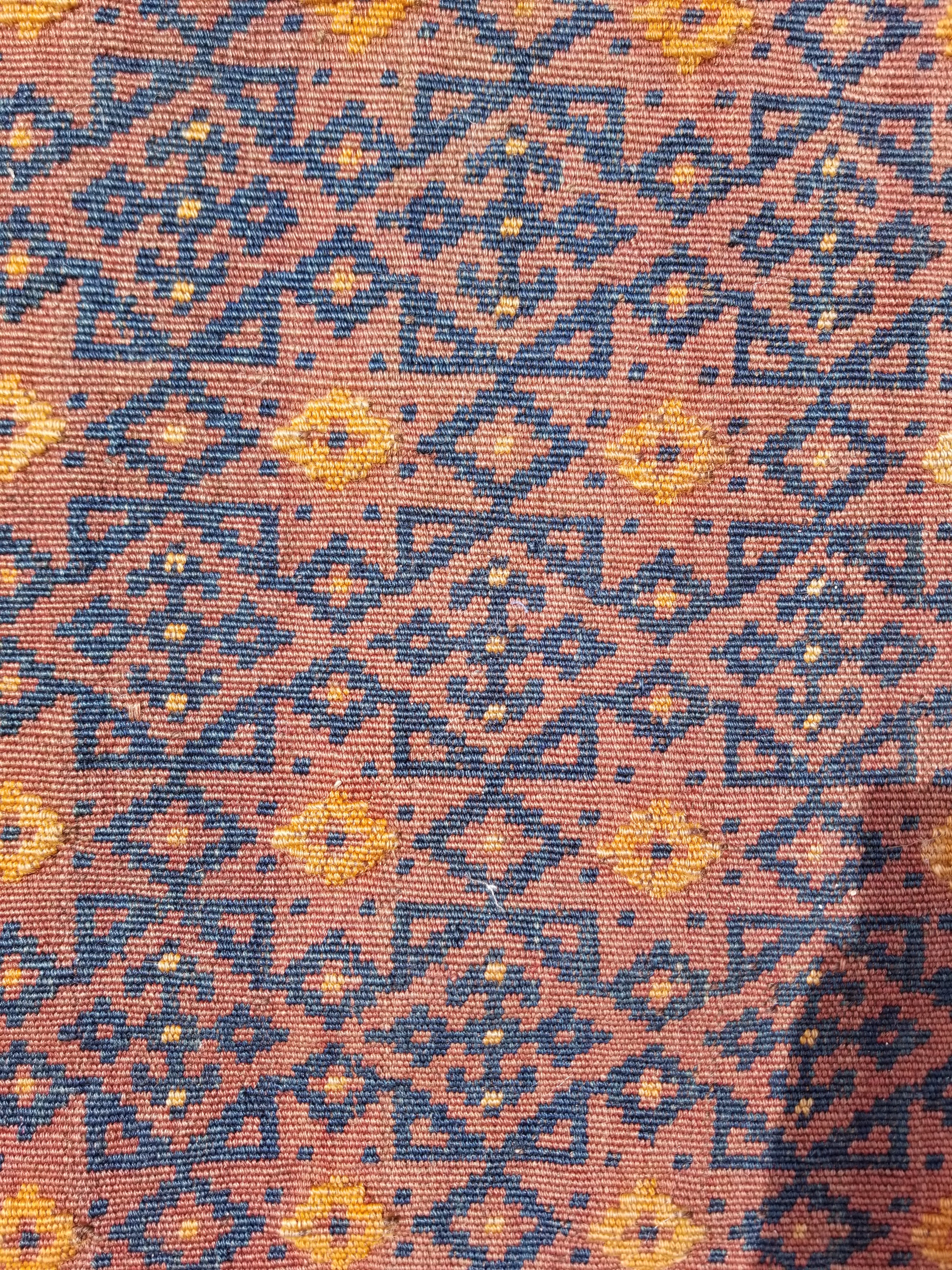 Antique Traditional Handmade Afghan Wool Multicolor Kilim 91x48cm