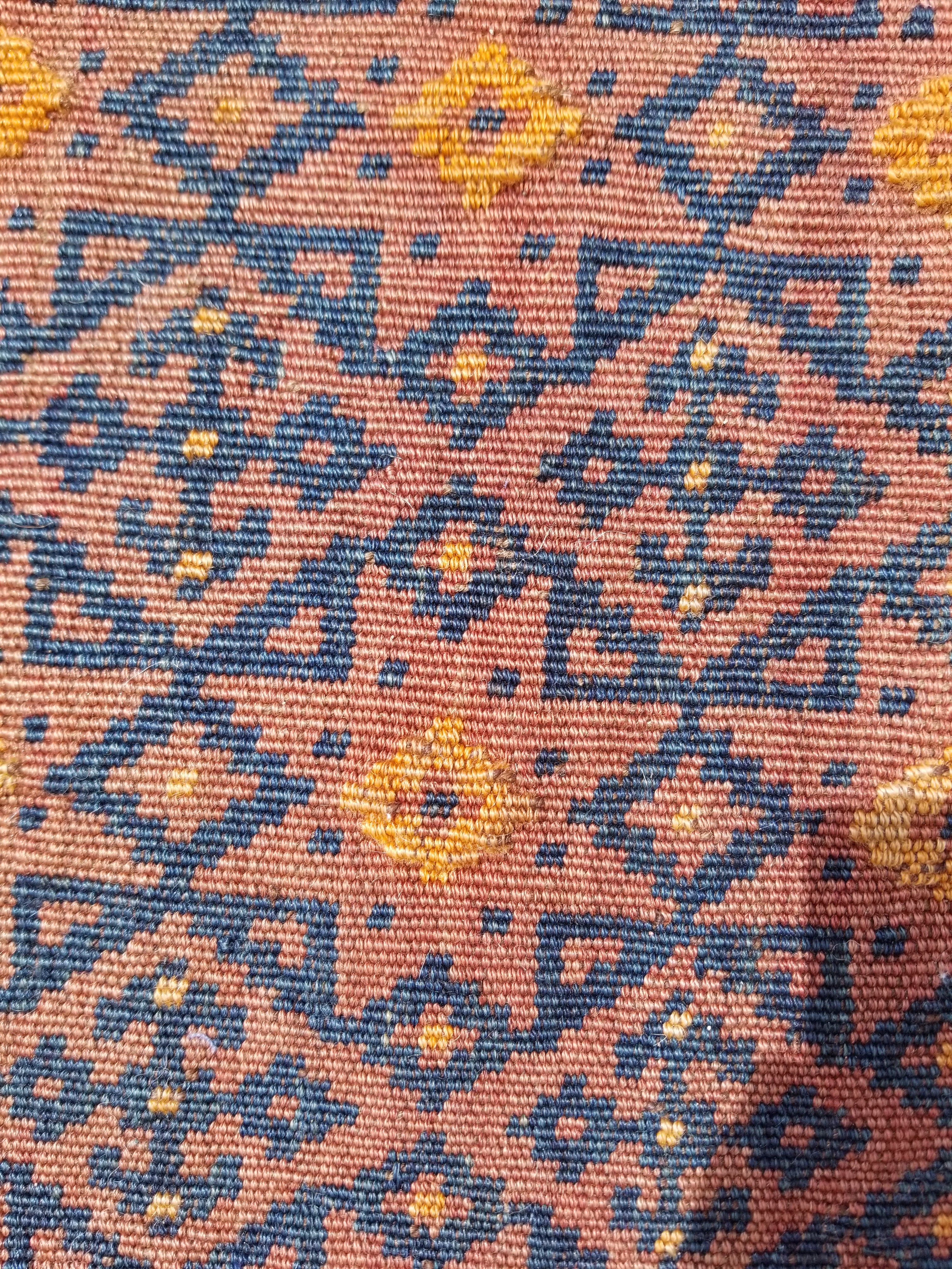Antique Traditional Handmade Afghan Wool Multicolor Kilim 91x48cm