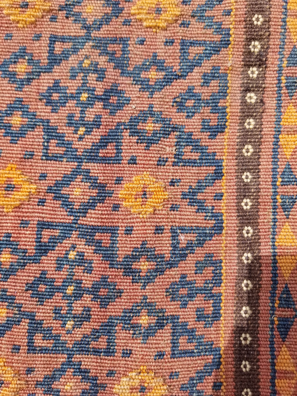 Antique Traditional Handmade Afghan Wool Multicolor Kilim 91x48cm