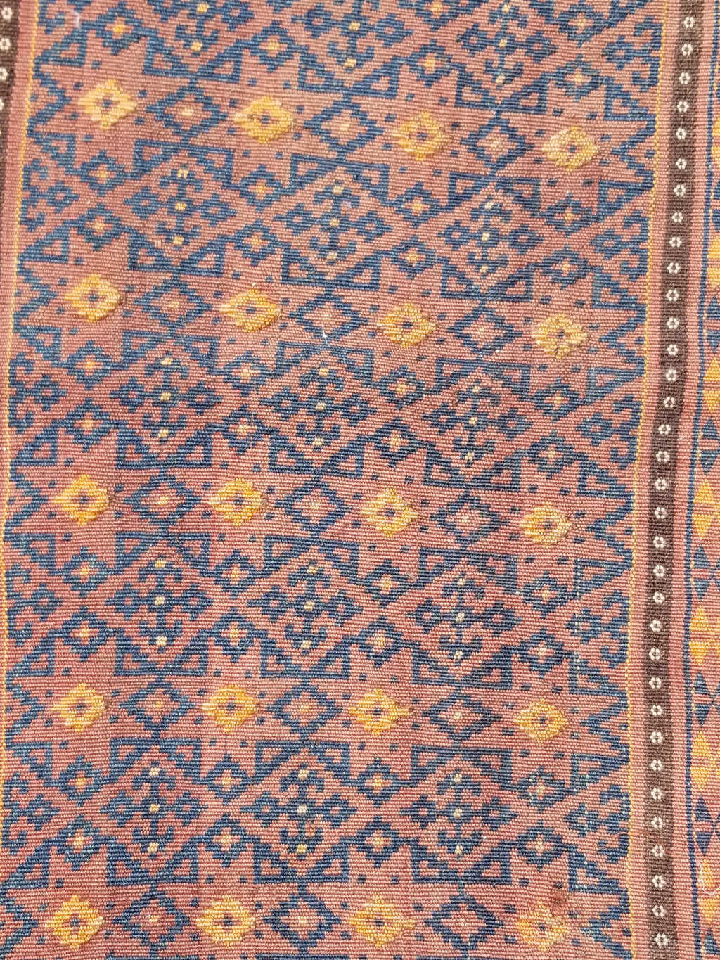 Antique Traditional Handmade Afghan Wool Multicolor Kilim 91x48cm