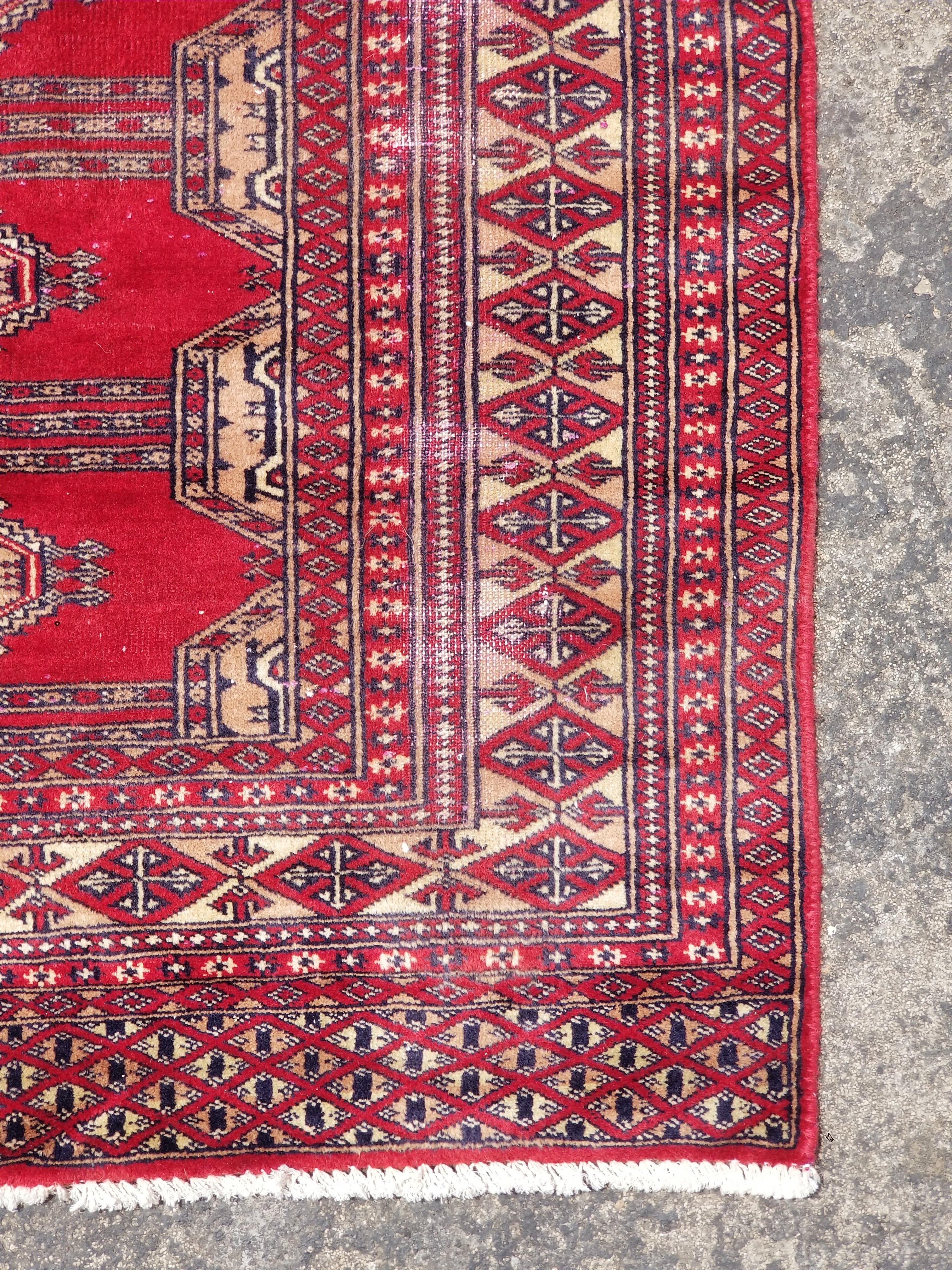 Vintage Traditional Handmade Bokhara Style Wool Multicolor Rug 160x91cm