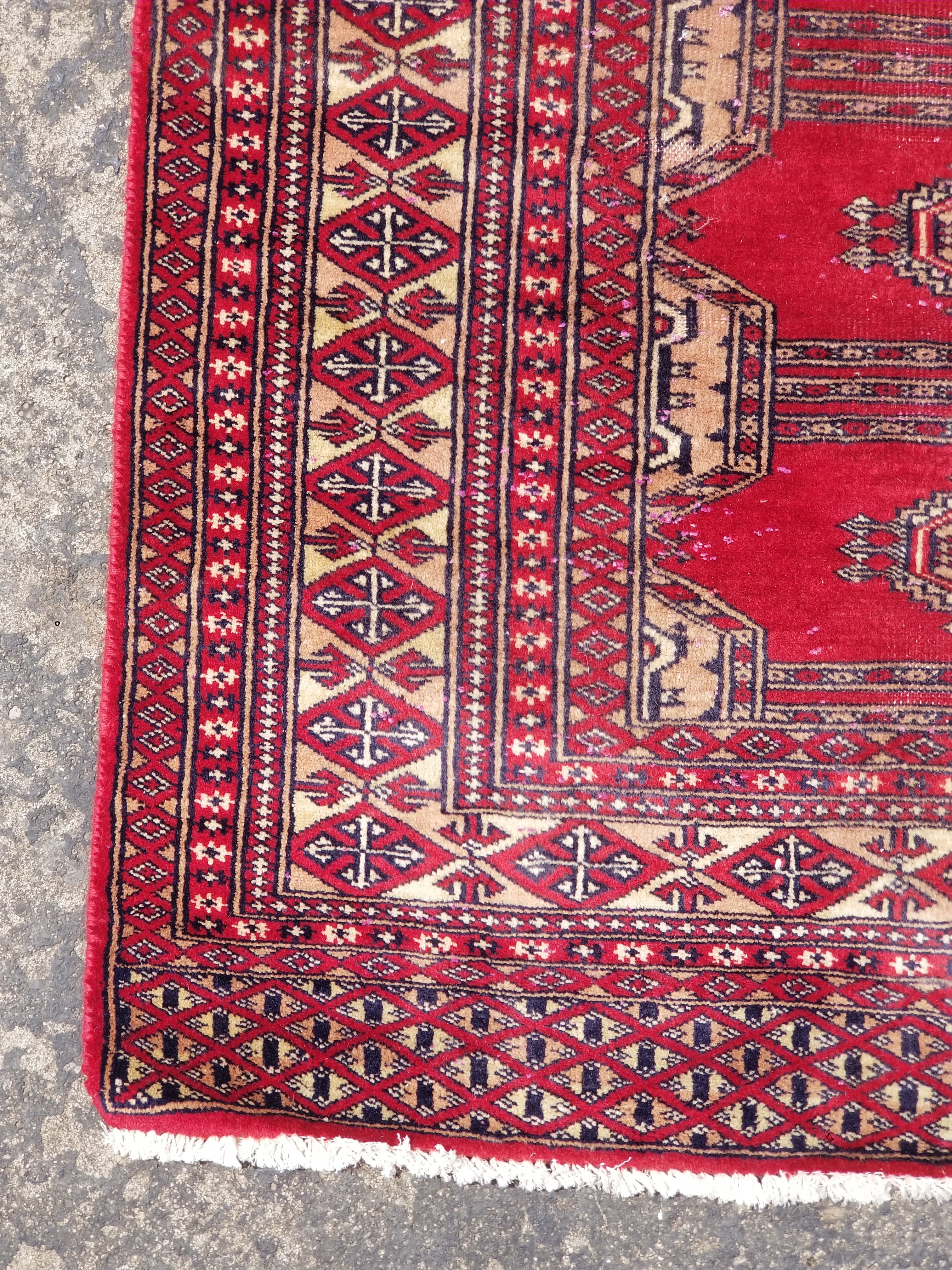 Vintage Traditional Handmade Bokhara Style Wool Multicolor Rug 160x91cm