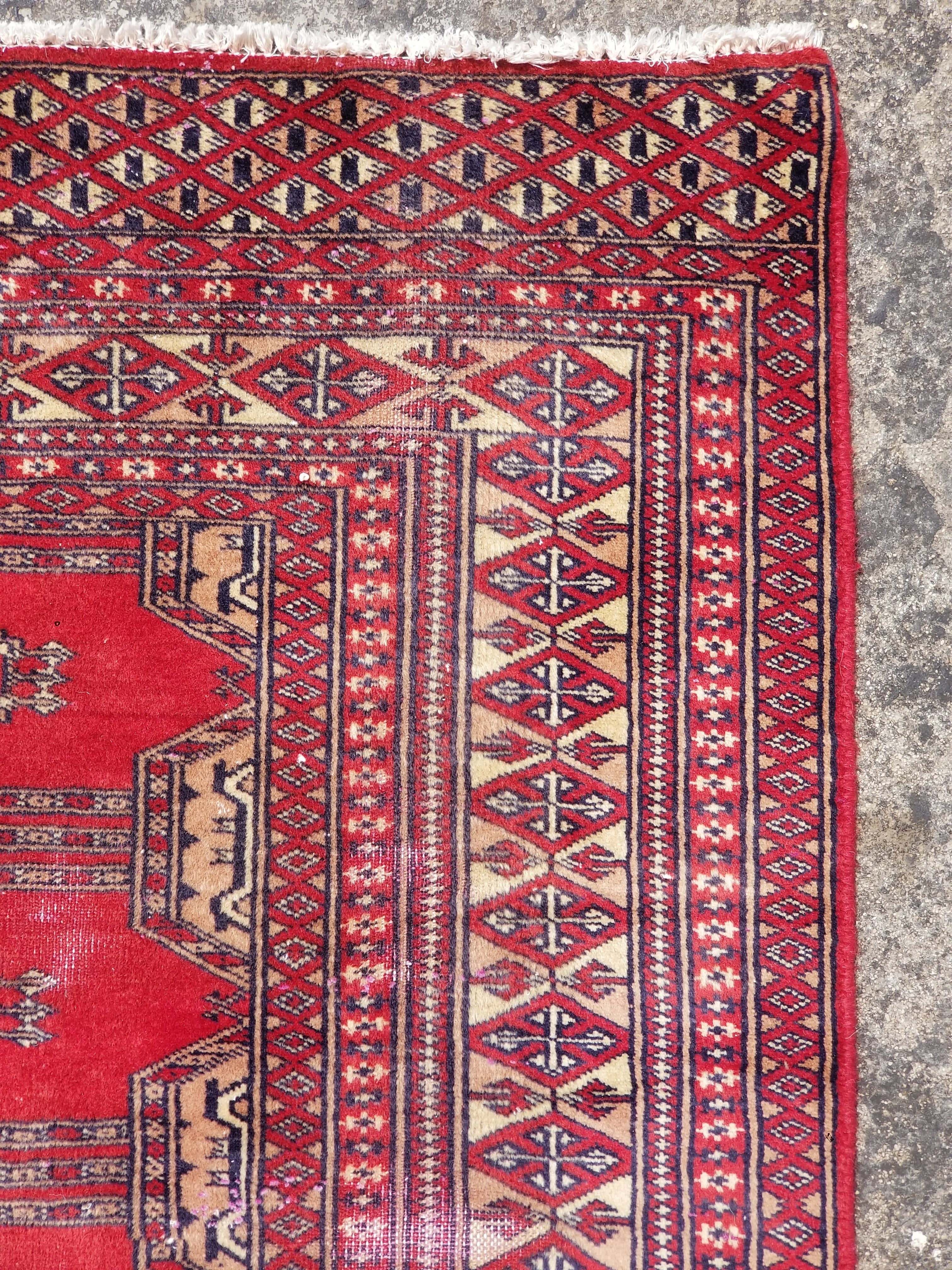 Vintage Traditional Handmade Bokhara Style Wool Multicolor Rug 160x91cm