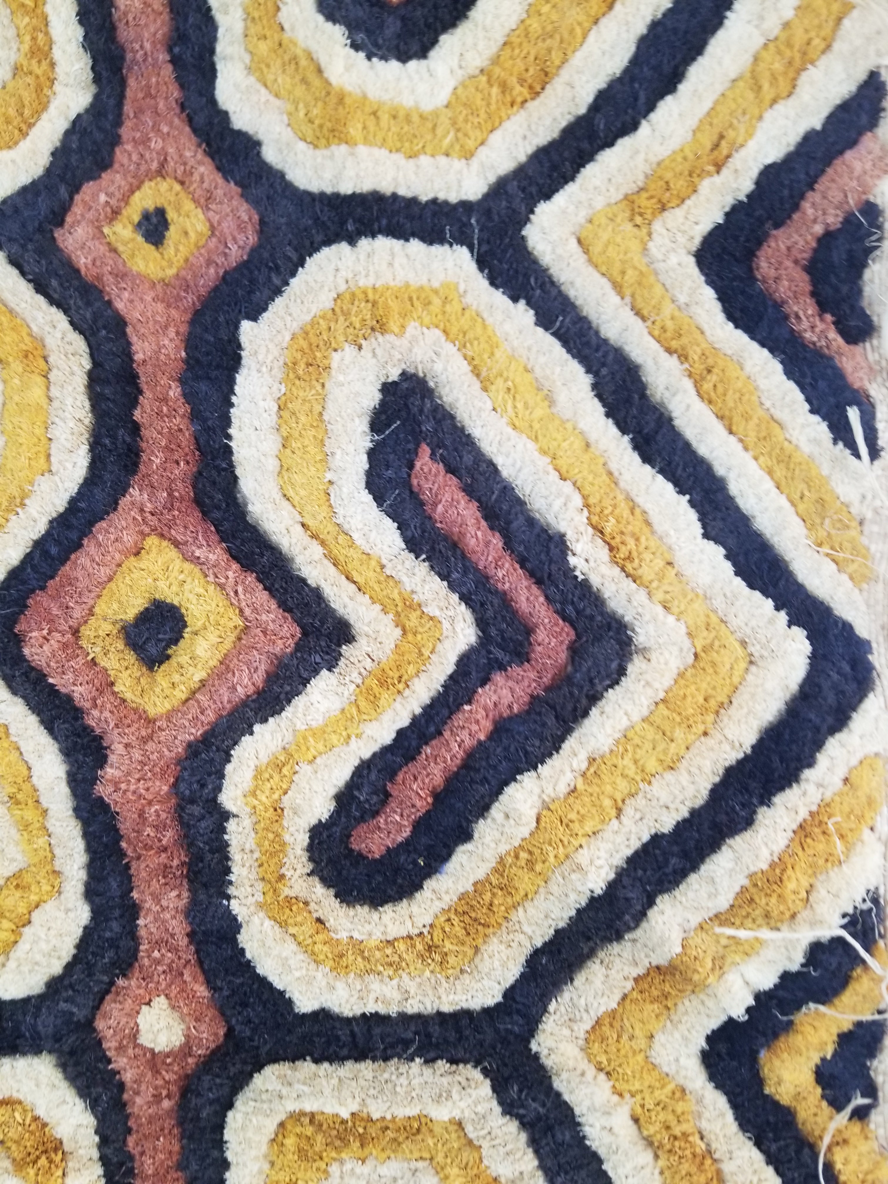 Vintage African Handwoven Kuba Cloth Raffia Textile Panel 153x34cm
