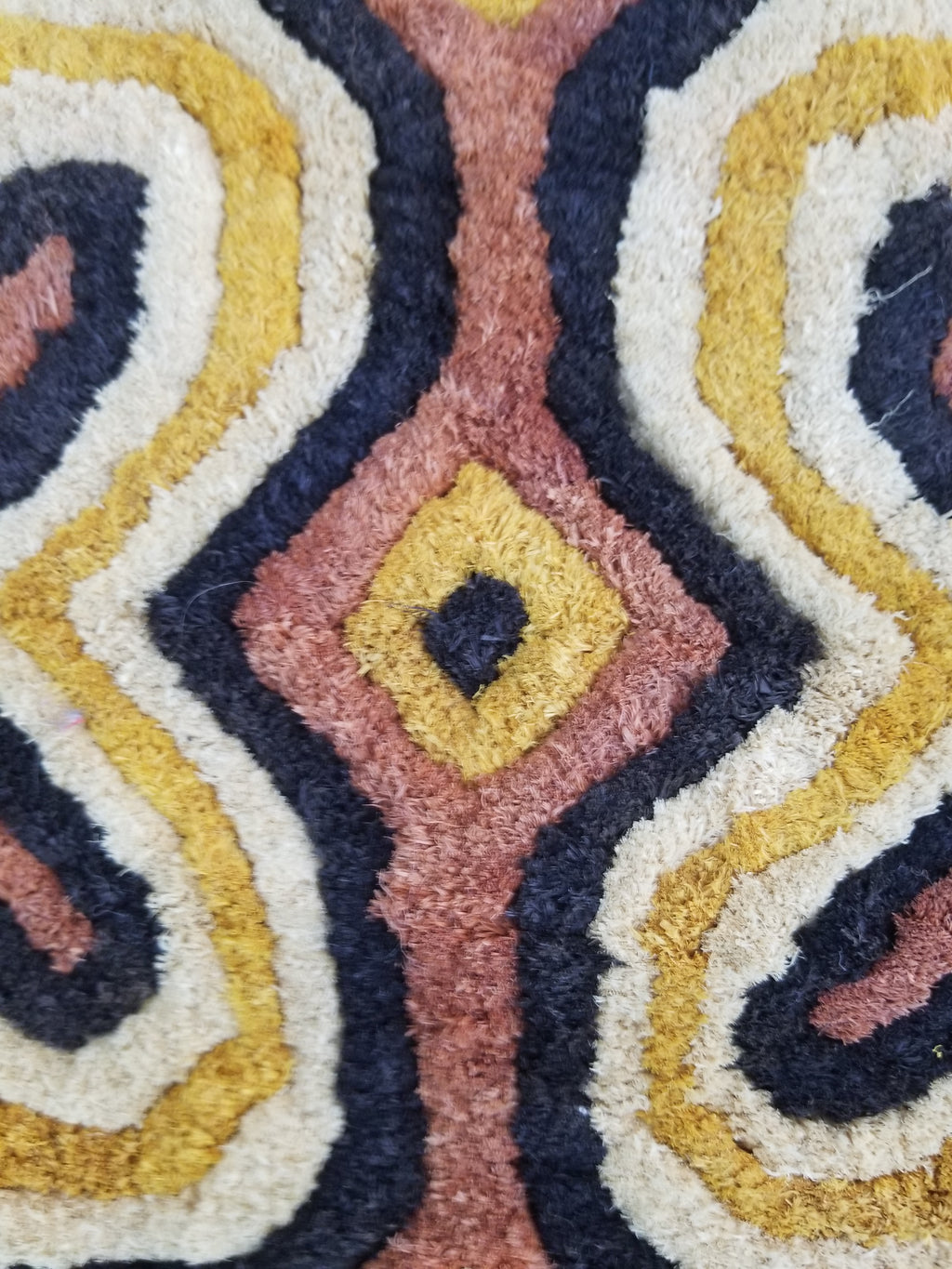 Vintage African Handwoven Kuba Cloth Raffia Textile Panel 153x34cm