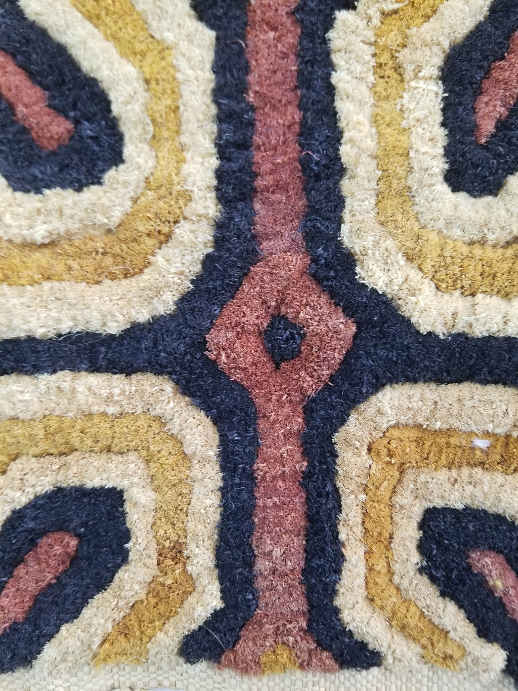 Vintage African Handwoven Kuba Cloth Raffia Textile Panel 153x34cm