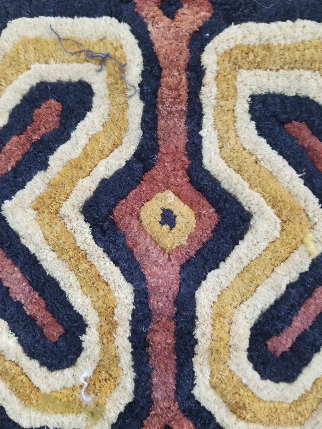 Vintage African Handwoven Kuba Cloth Raffia Textile Panel 153x34cm