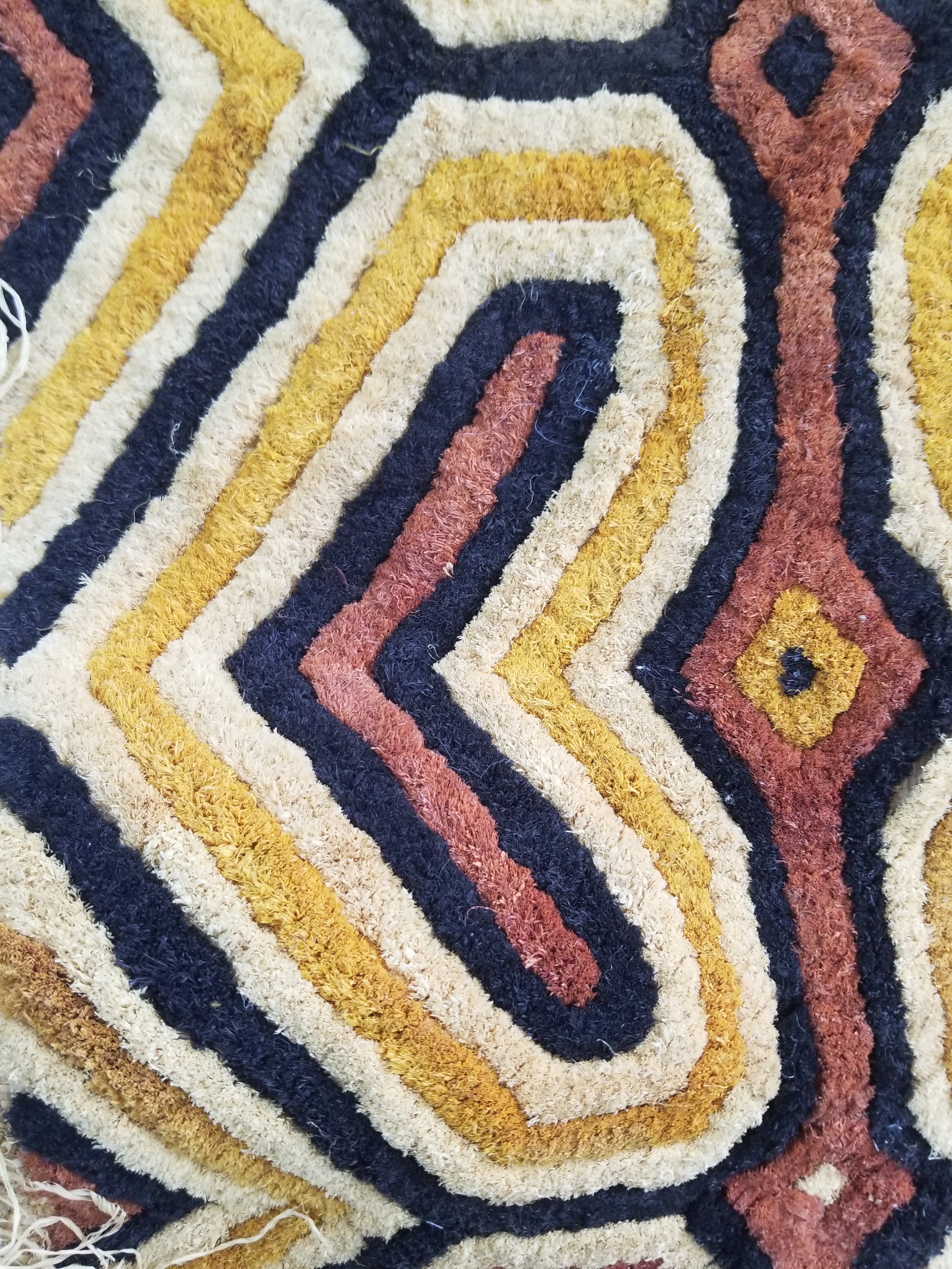 Vintage African Handwoven Kuba Cloth Raffia Textile Panel 153x34cm