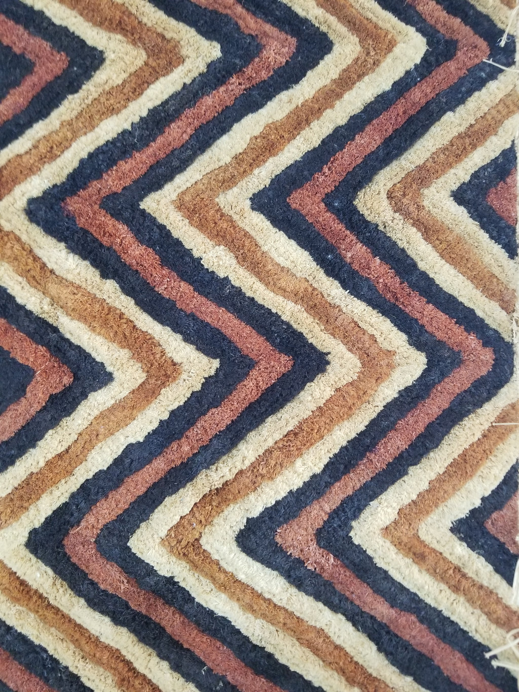Vintage African Handwoven Kuba Cloth Raffia Textile Panel 140x33cm