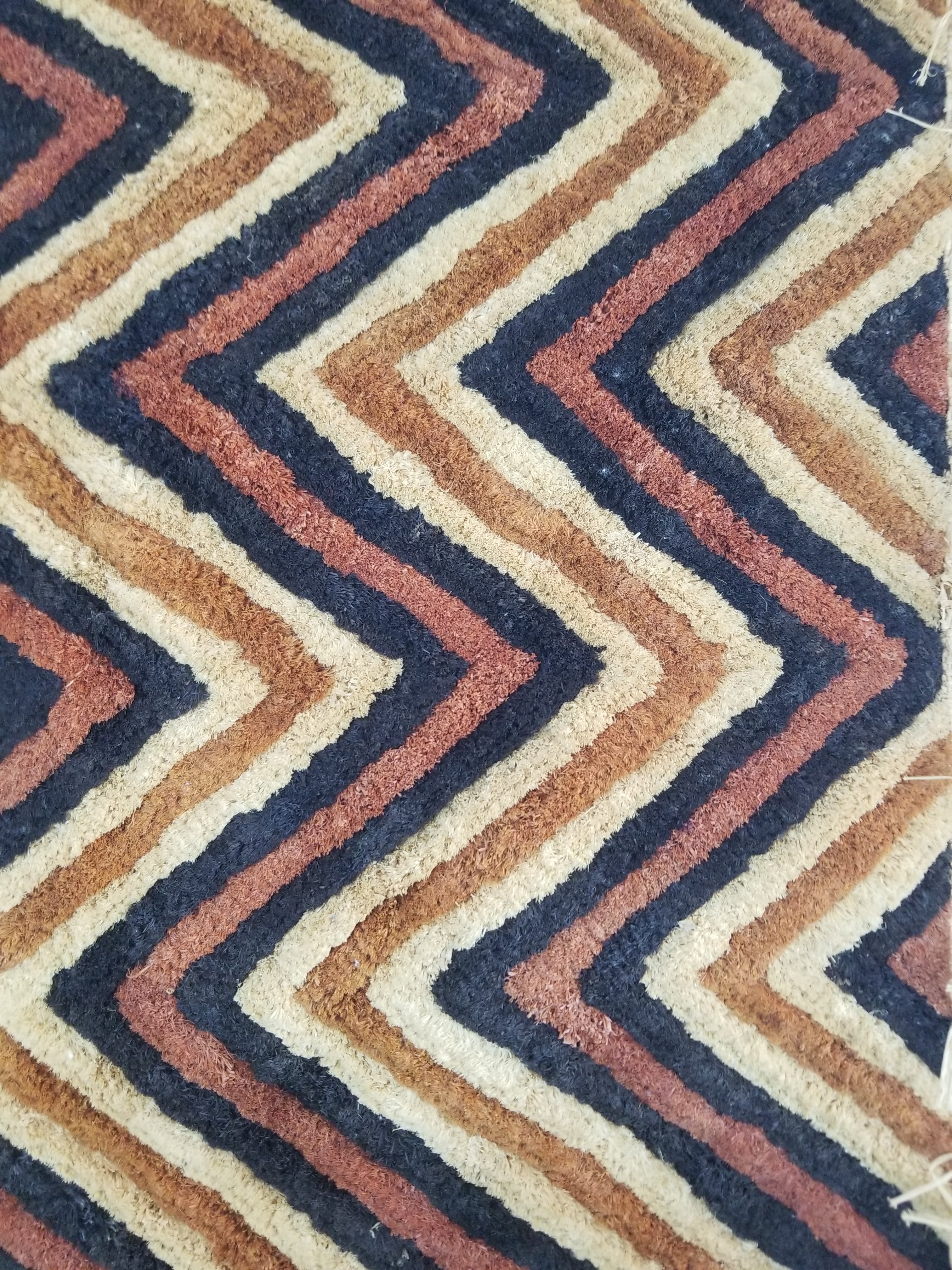 Vintage African Handwoven Kuba Cloth Raffia Textile Panel 140x33cm