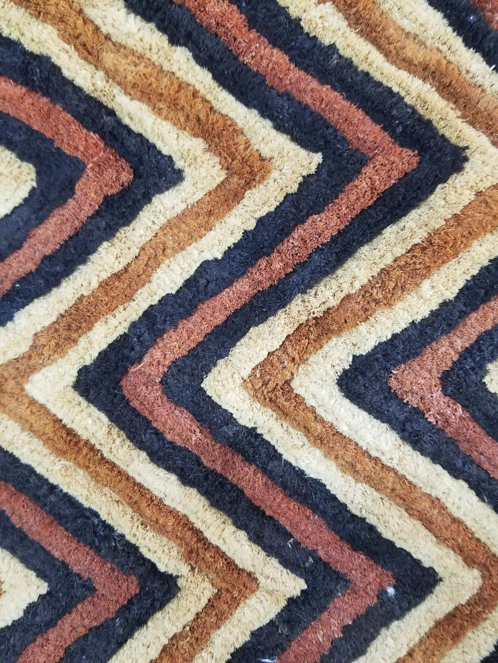Vintage African Handwoven Kuba Cloth Raffia Textile Panel 140x33cm