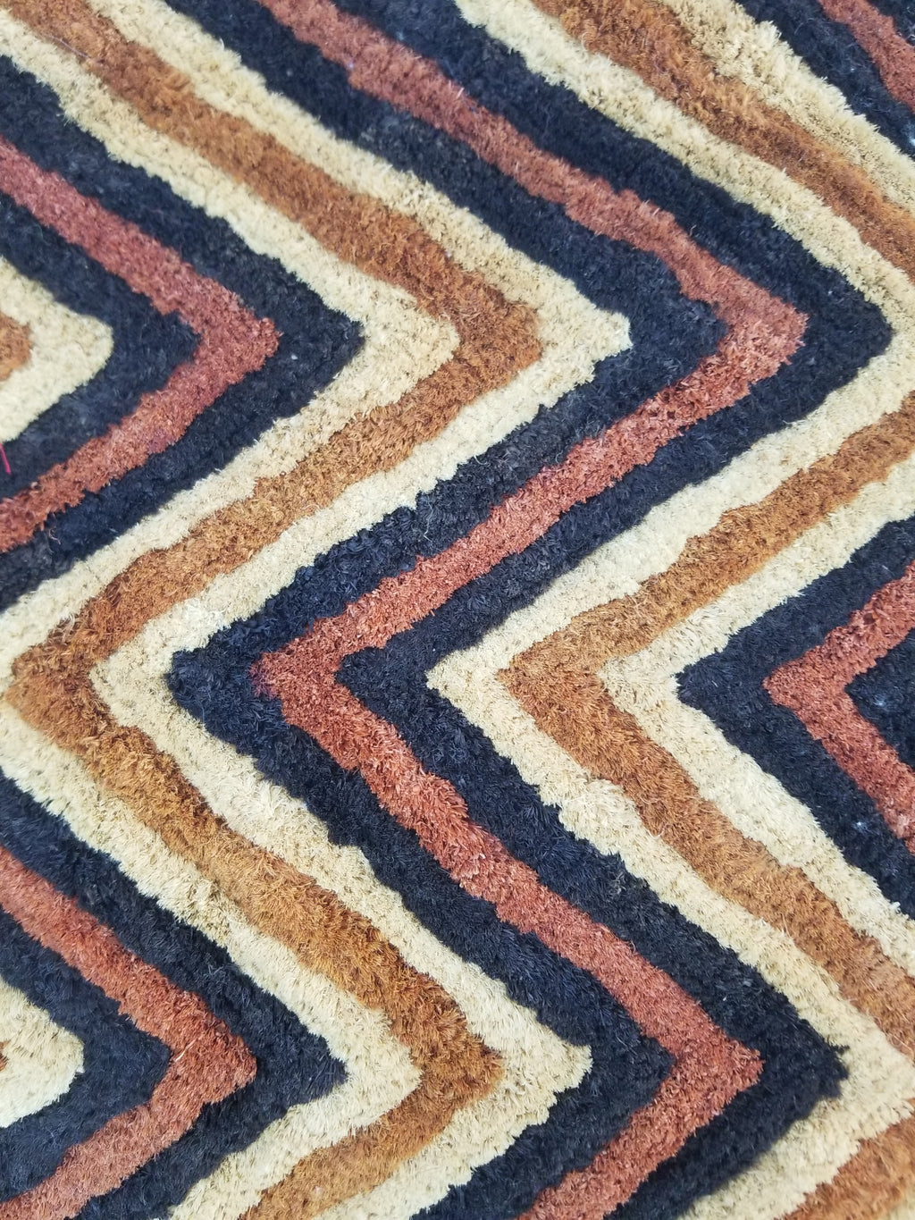 Vintage African Handwoven Kuba Cloth Raffia Textile Panel 140x33cm