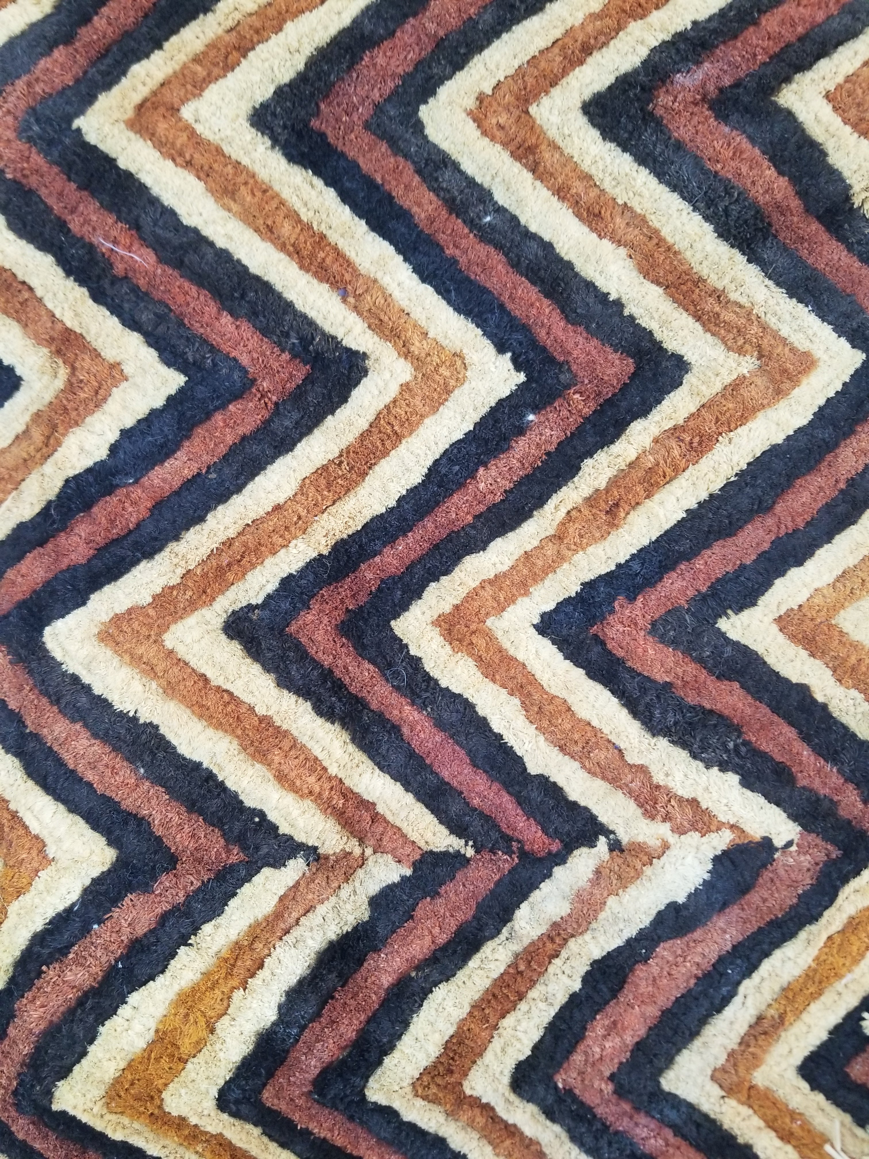 Vintage African Handwoven Kuba Cloth Raffia Textile Panel 140x33cm