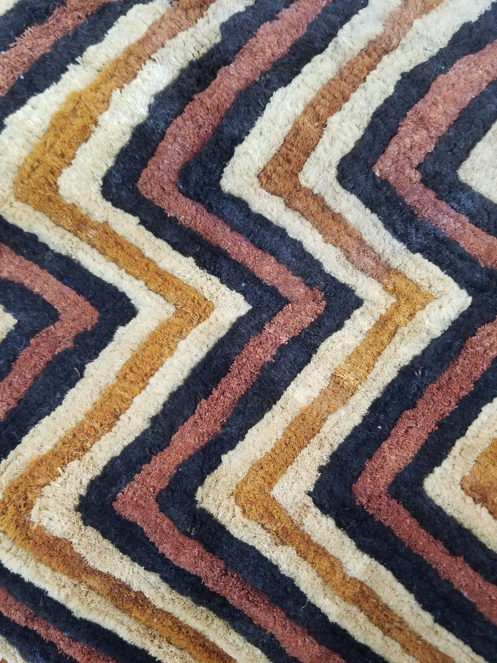 Vintage African Handwoven Kuba Cloth Raffia Textile Panel 140x33cm