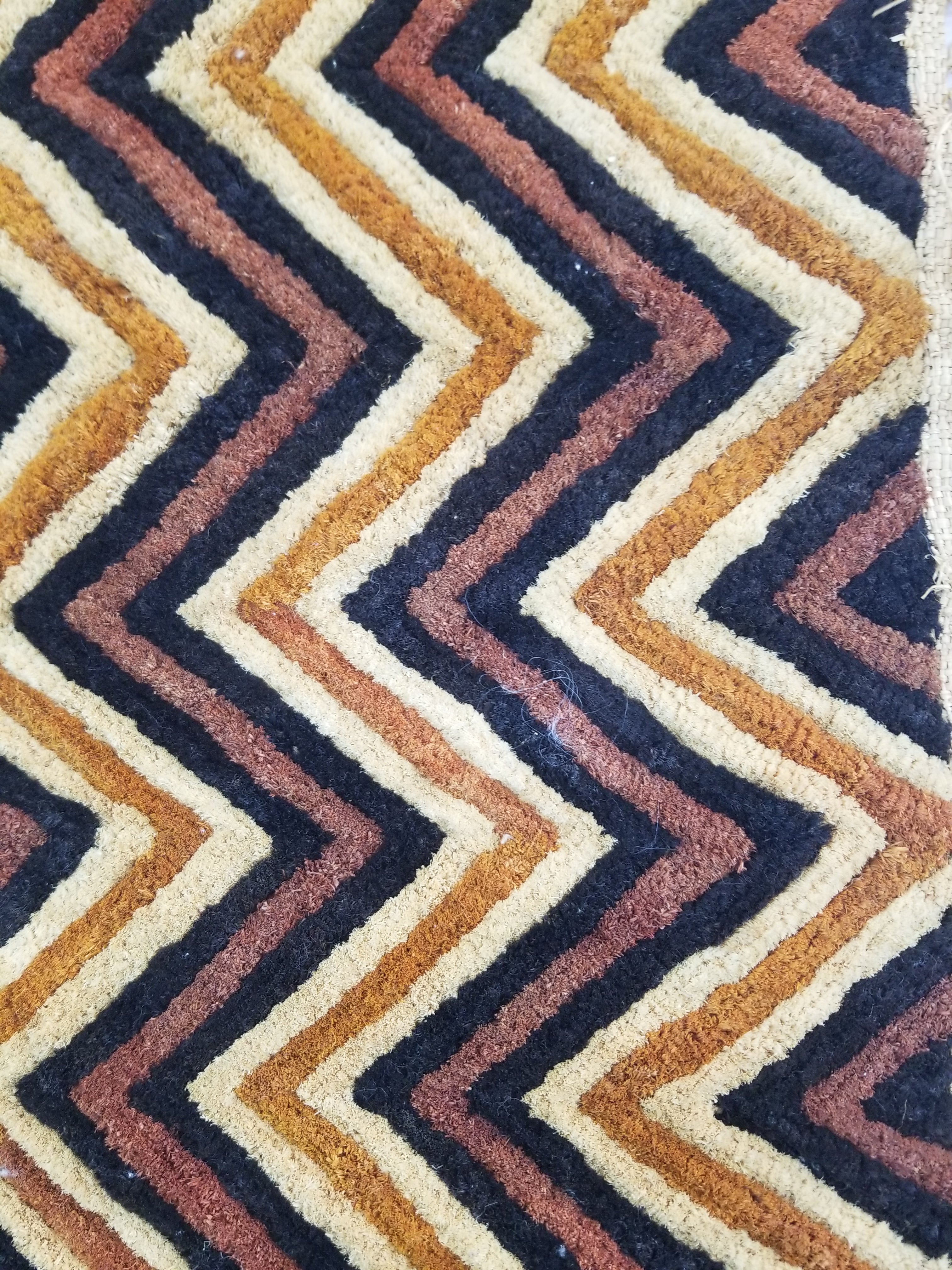 Vintage African Handwoven Kuba Cloth Raffia Textile Panel 140x33cm