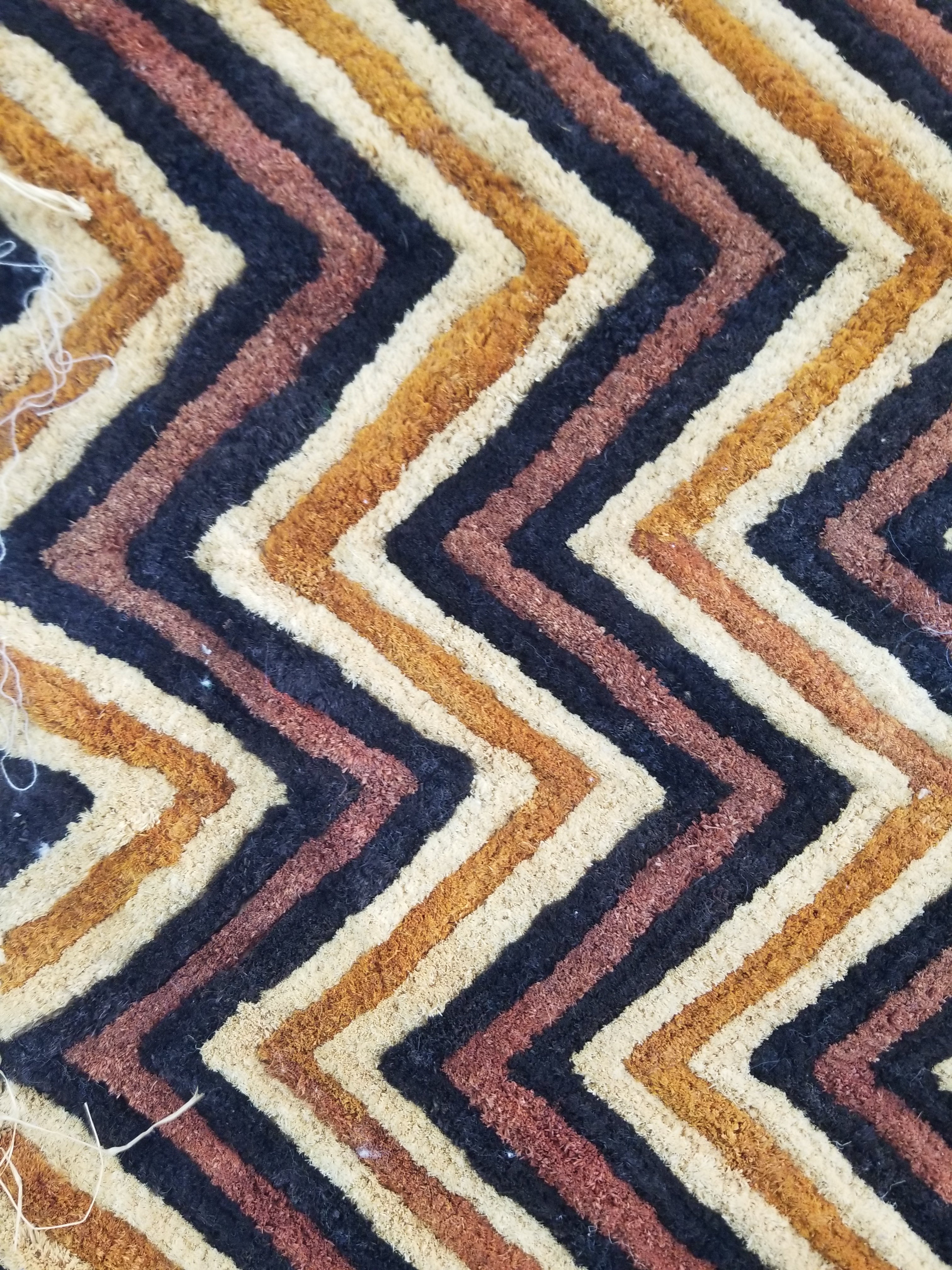 Vintage African Handwoven Kuba Cloth Raffia Textile Panel 140x33cm