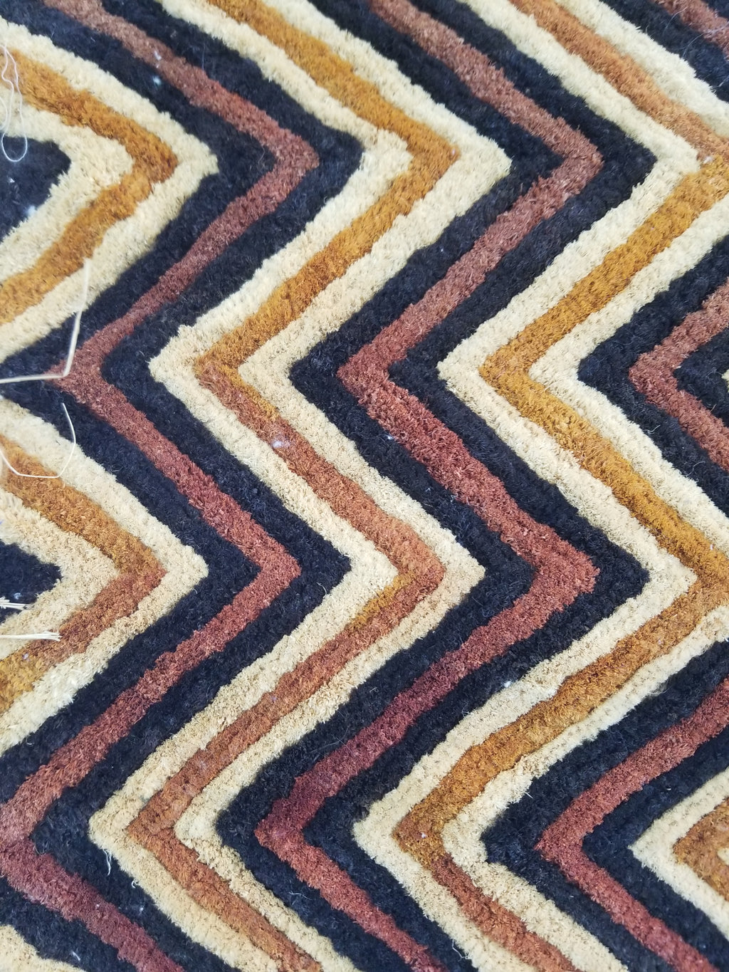 Vintage African Handwoven Kuba Cloth Raffia Textile Panel 140x33cm