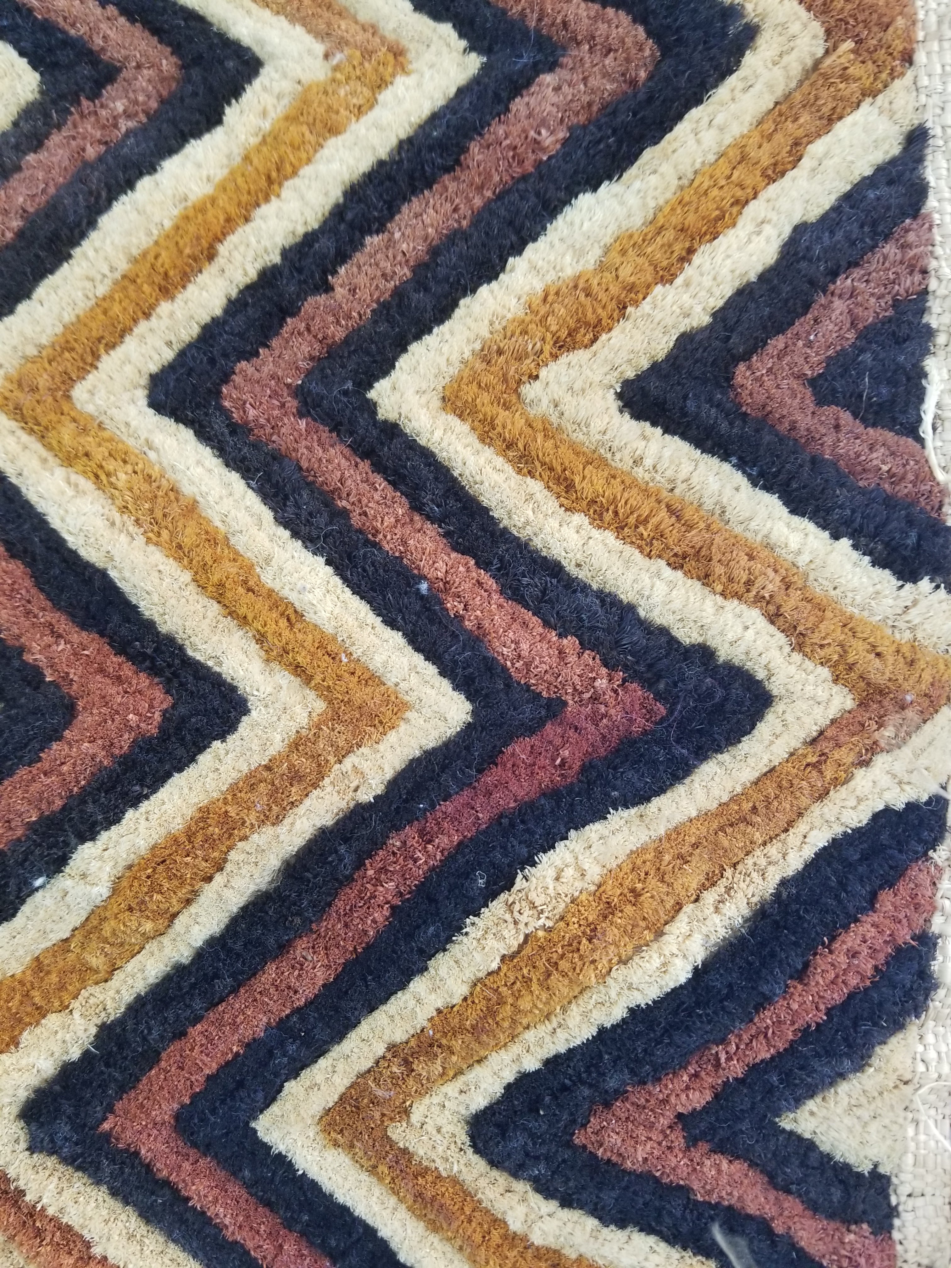 Vintage African Handwoven Kuba Cloth Raffia Textile Panel 140x33cm