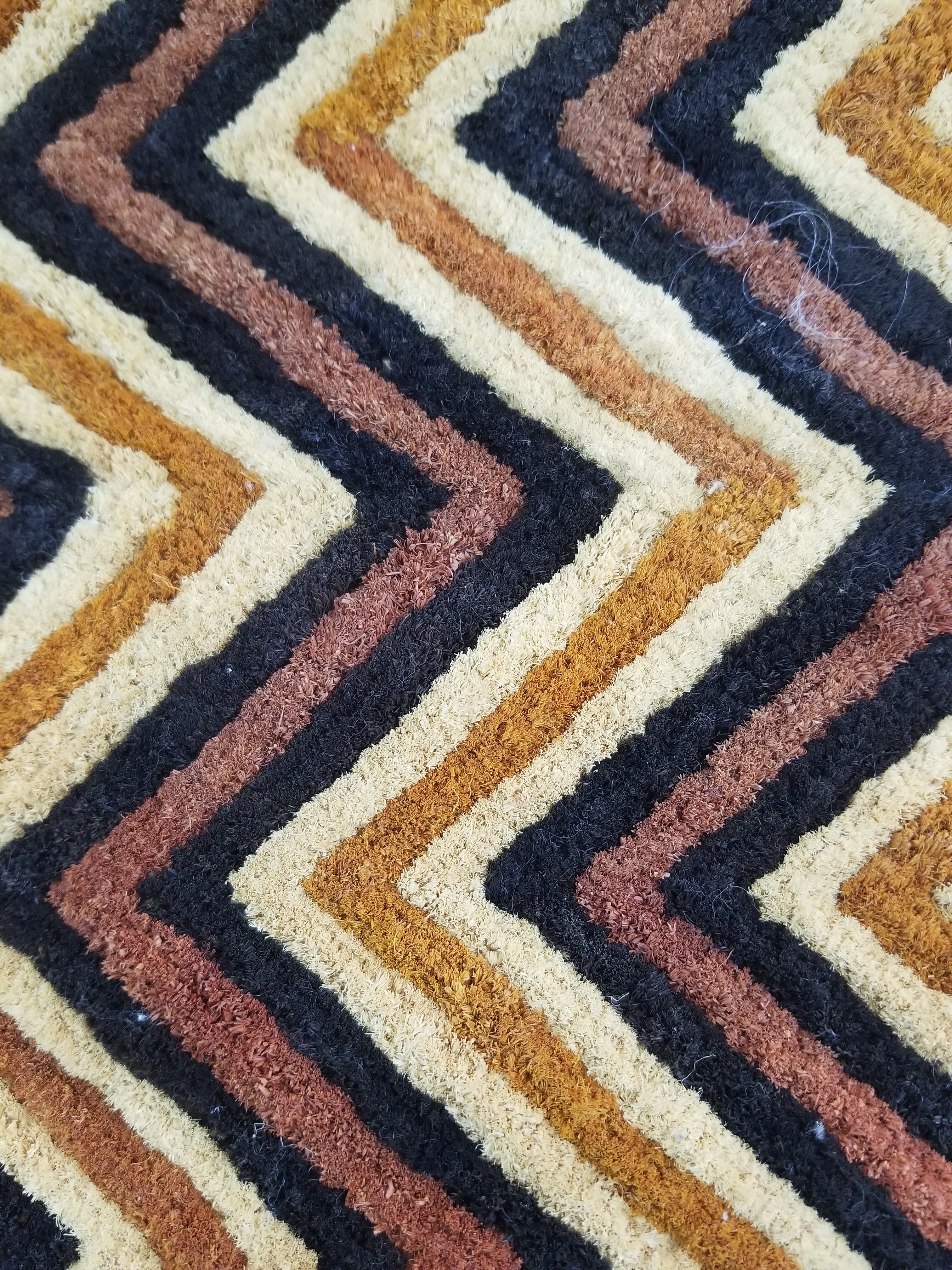 Vintage African Handwoven Kuba Cloth Raffia Textile Panel 140x33cm