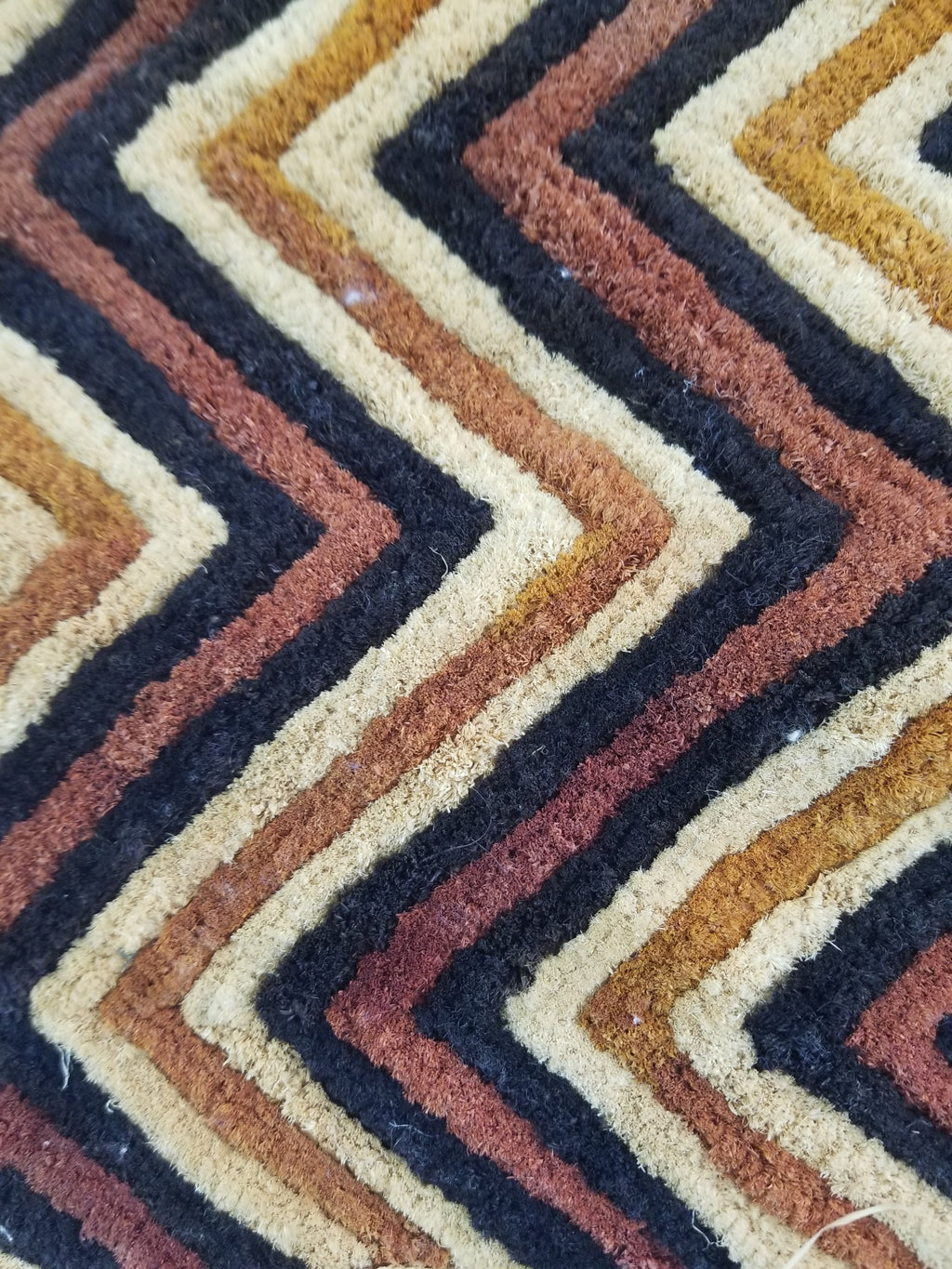 Vintage African Handwoven Kuba Cloth Raffia Textile Panel 140x33cm