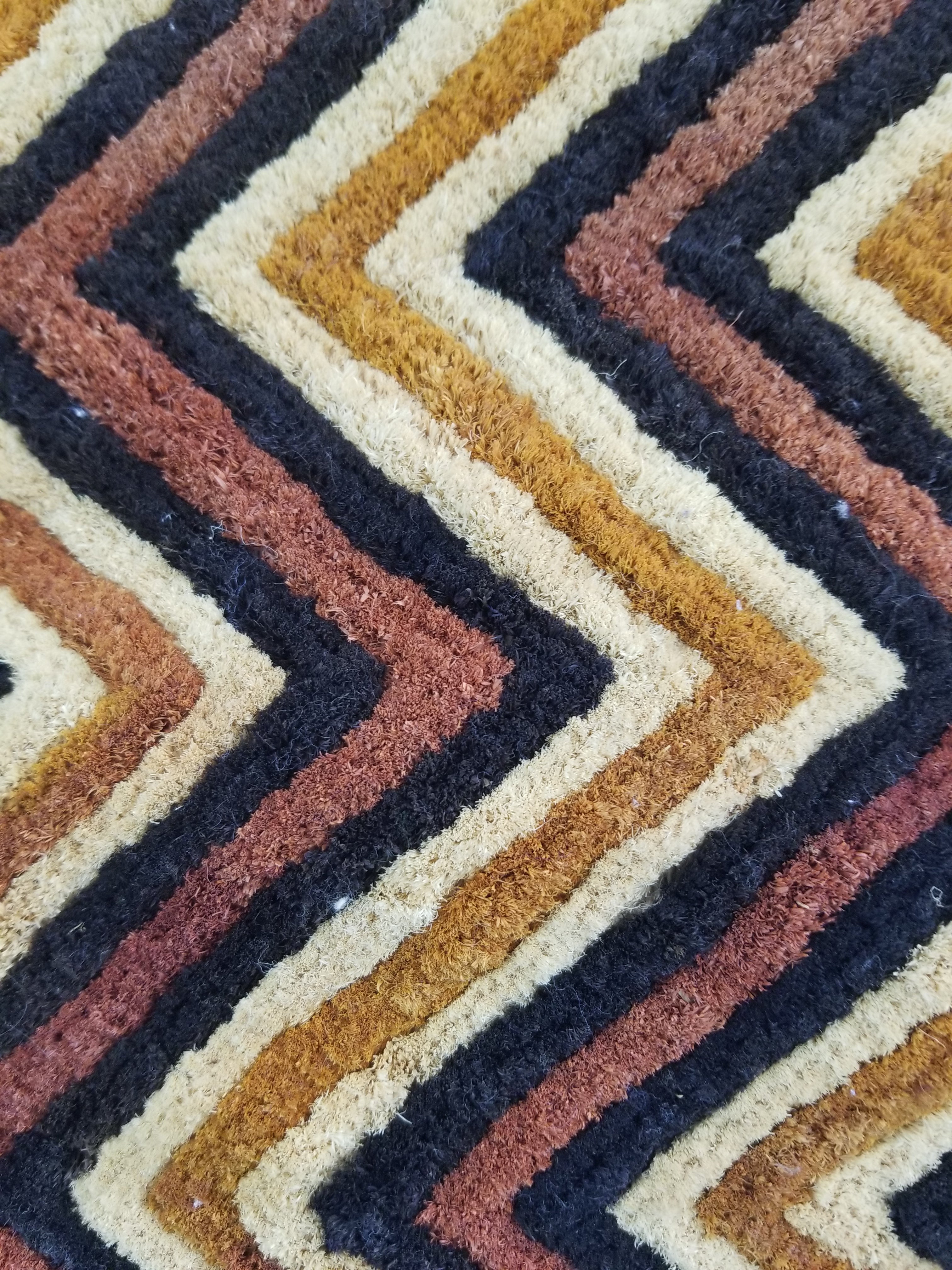 Vintage African Handwoven Kuba Cloth Raffia Textile Panel 140x33cm