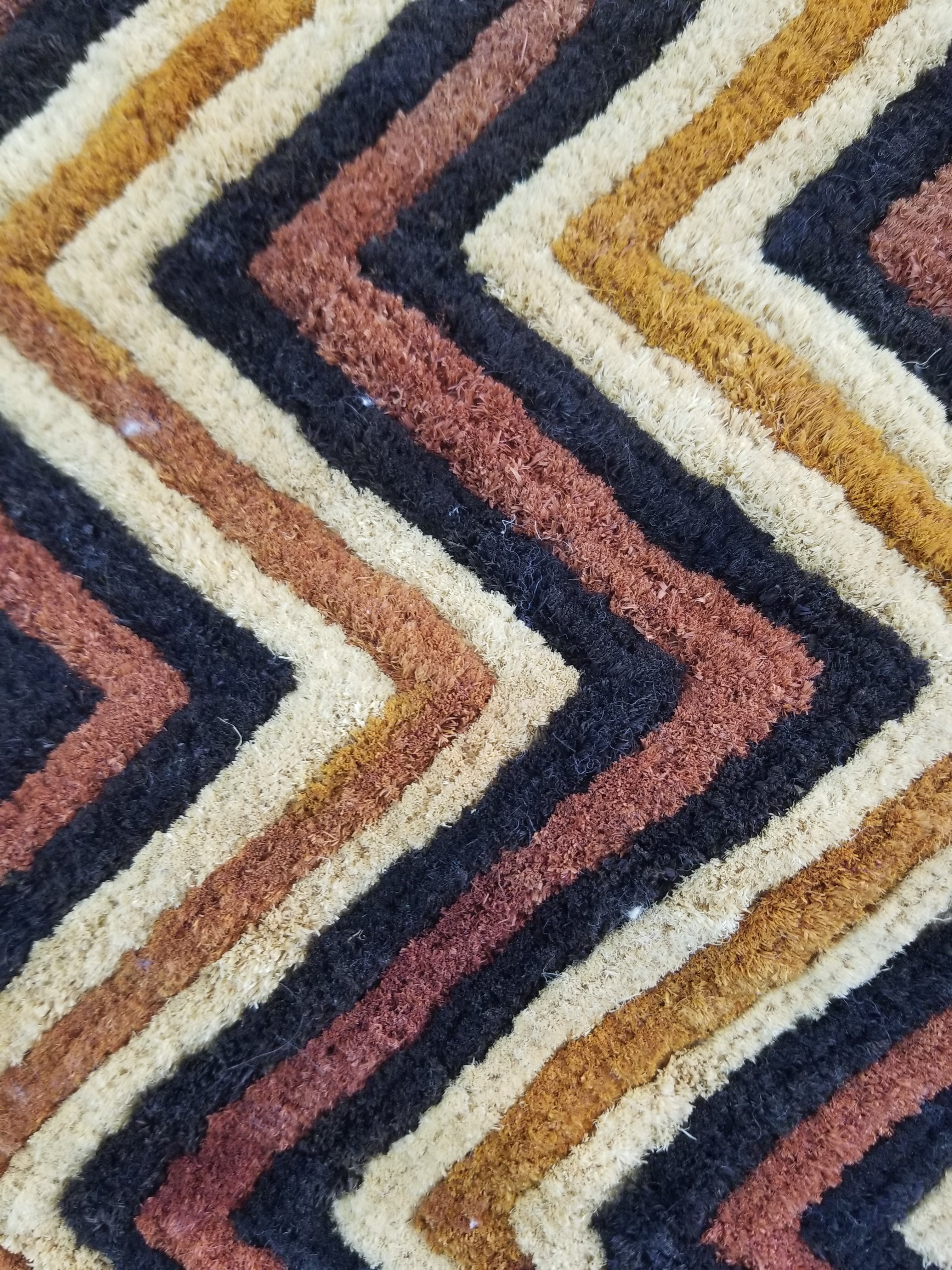 Vintage African Handwoven Kuba Cloth Raffia Textile Panel 140x33cm