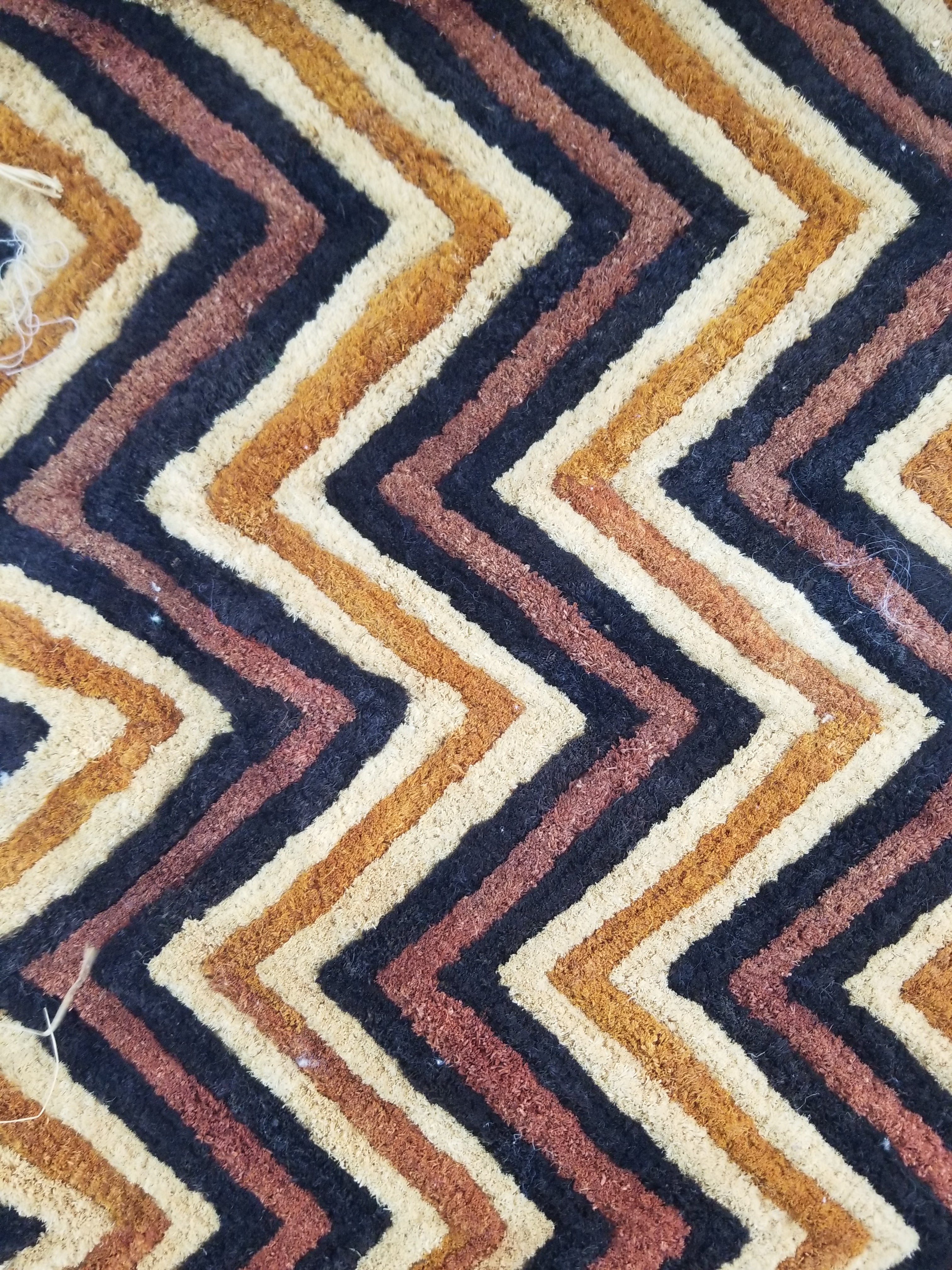 Vintage African Handwoven Kuba Cloth Raffia Textile Panel 140x33cm