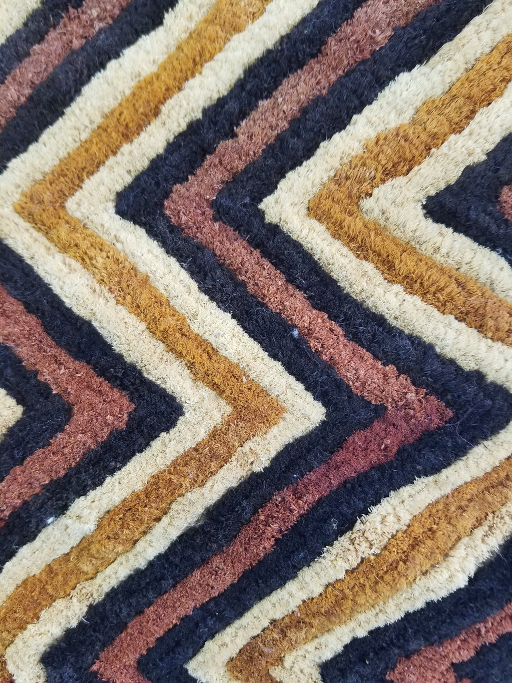 Vintage African Handwoven Kuba Cloth Raffia Textile Panel 140x33cm