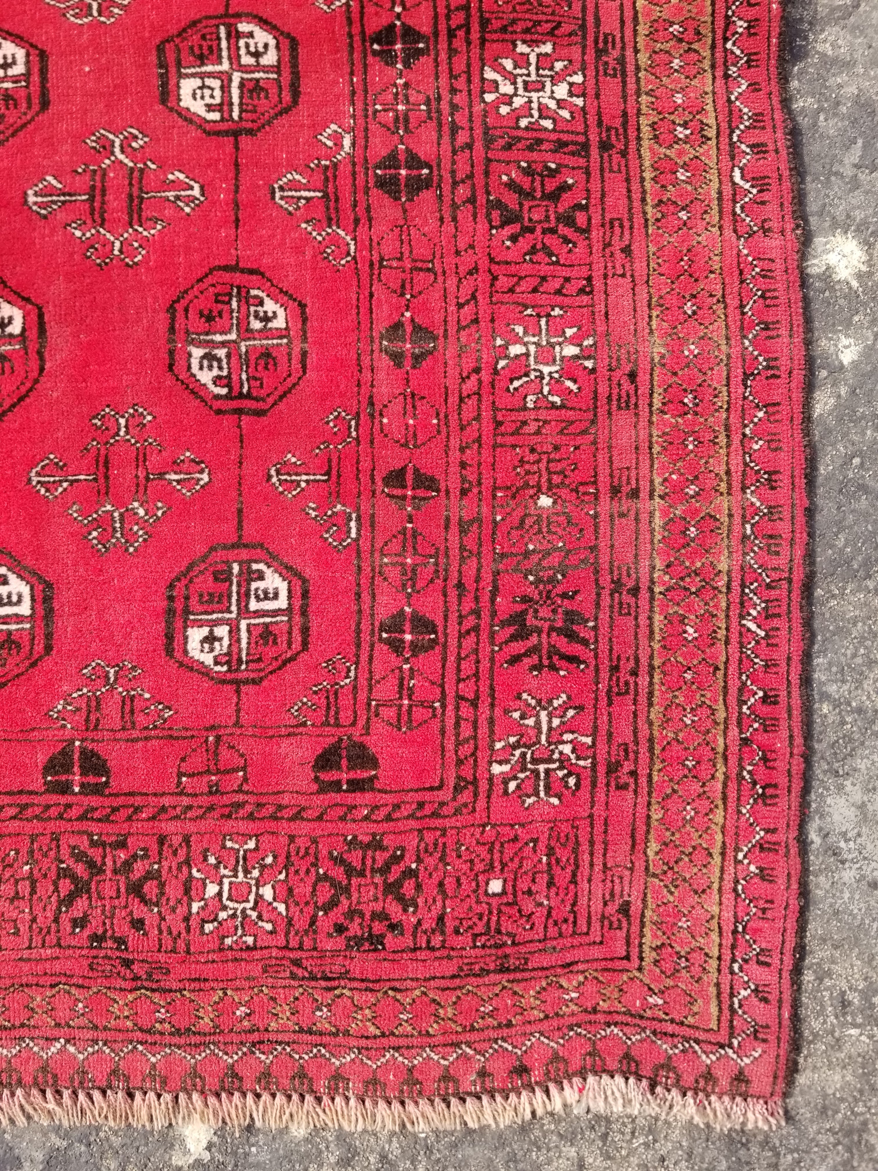 Antique Traditional Handmade Bokhara Wool Multicolor Rug 4x2.6 ft