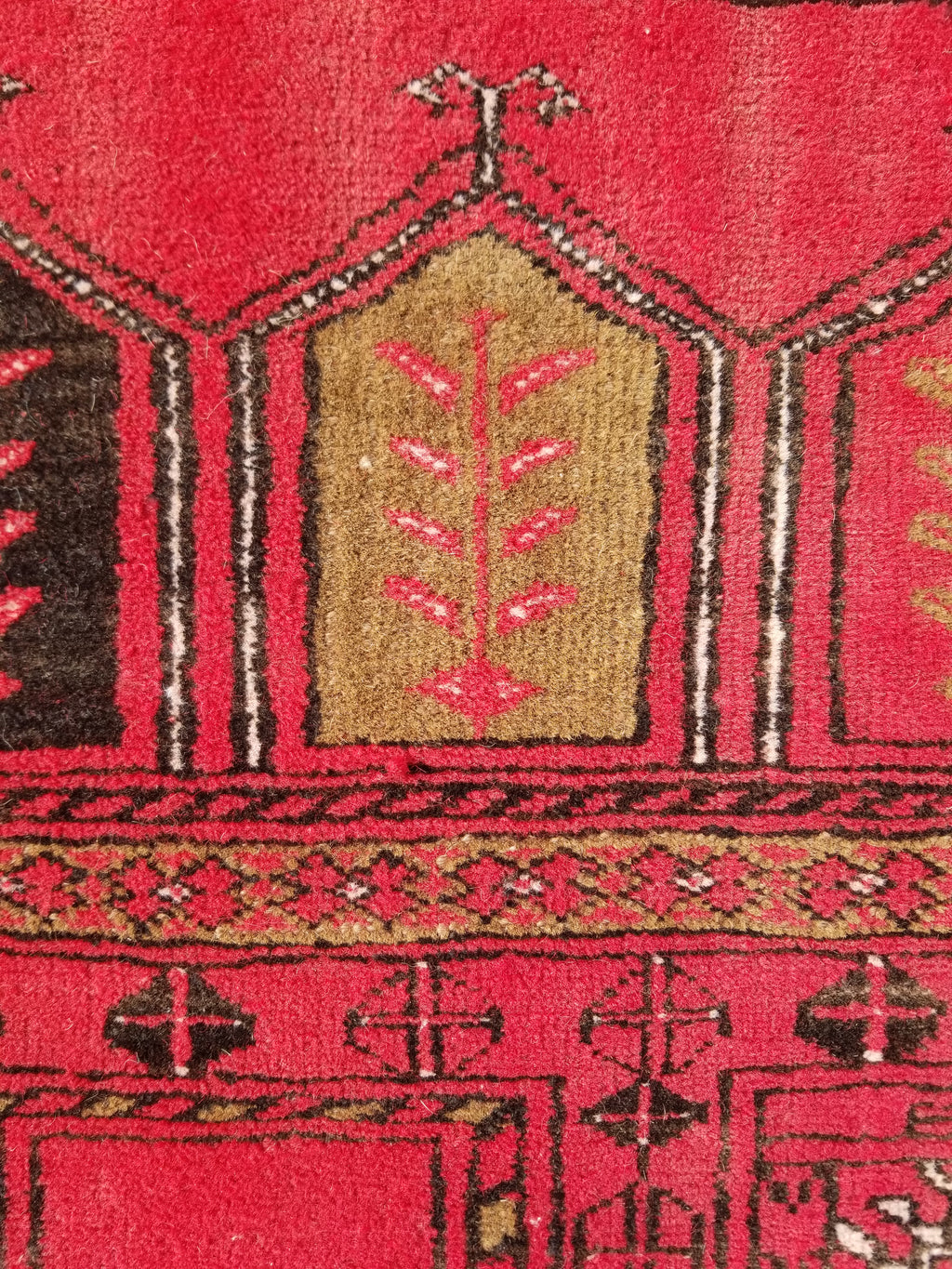 Antique Traditional Handmade Bokhara Wool Multicolor Rug 4x2.6 ft