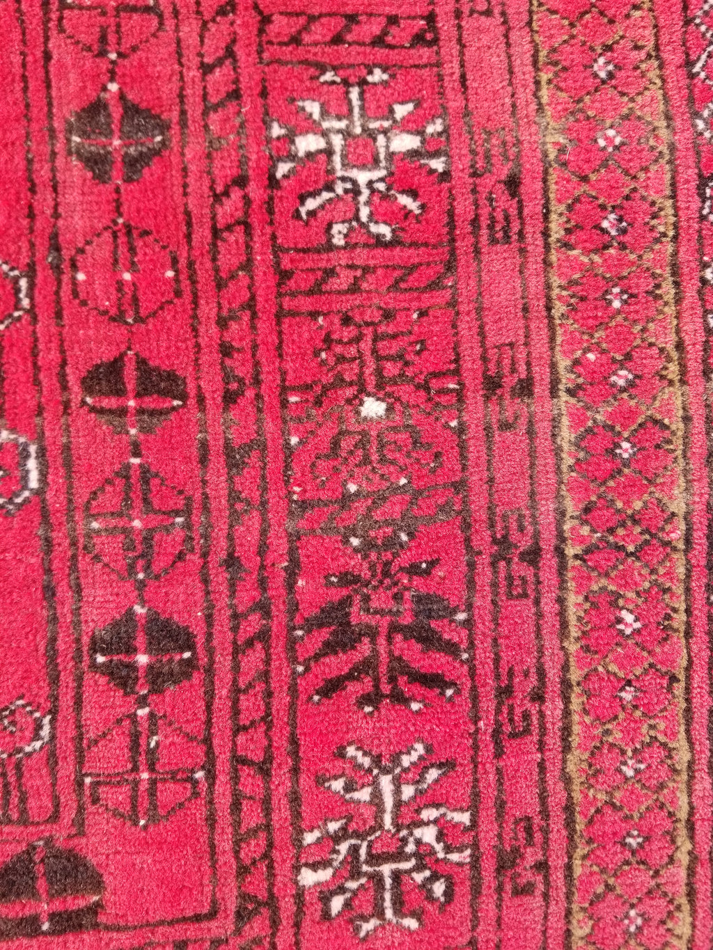 Antique Traditional Handmade Bokhara Wool Multicolor Rug 4x2.6 ft